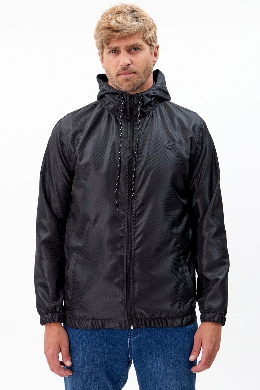 Imagem principal Corta Vento Masculino com Capuz Vida Marinha preto