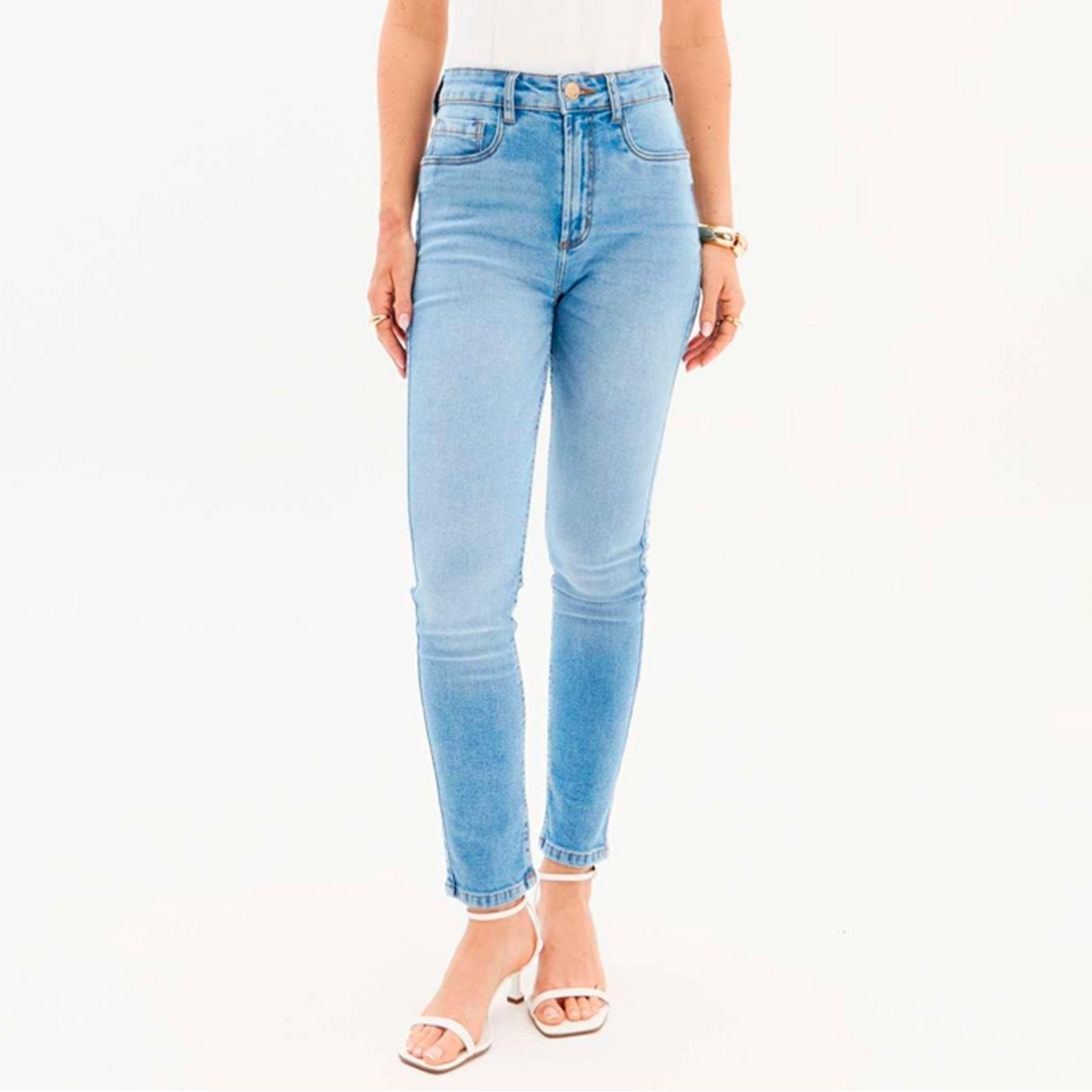 Imagem principal Calça Jeans Lança Perfume Vesta Skinny A In25 Feminino Lança Perfume azul
