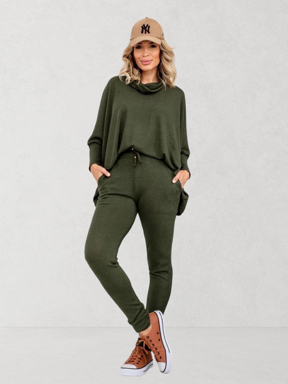 Imagem principal Conjunto Via Lessa Dublin em Malha Tricot Oliva Via Lessa verde