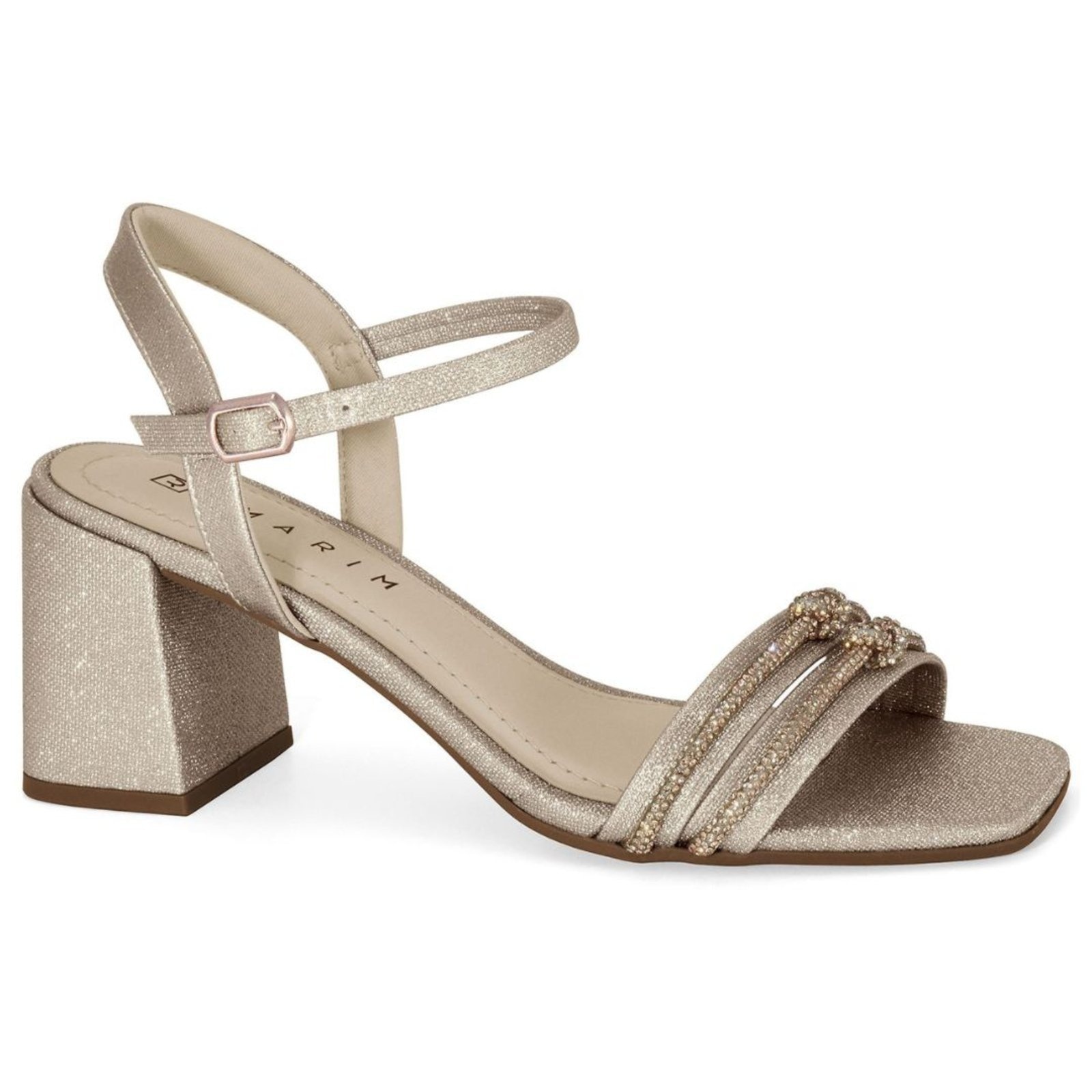 Imagem principal Sandália Feminina Ouro Social Salto Bloco Ramarim 2534202-1 RAMARIM dourado