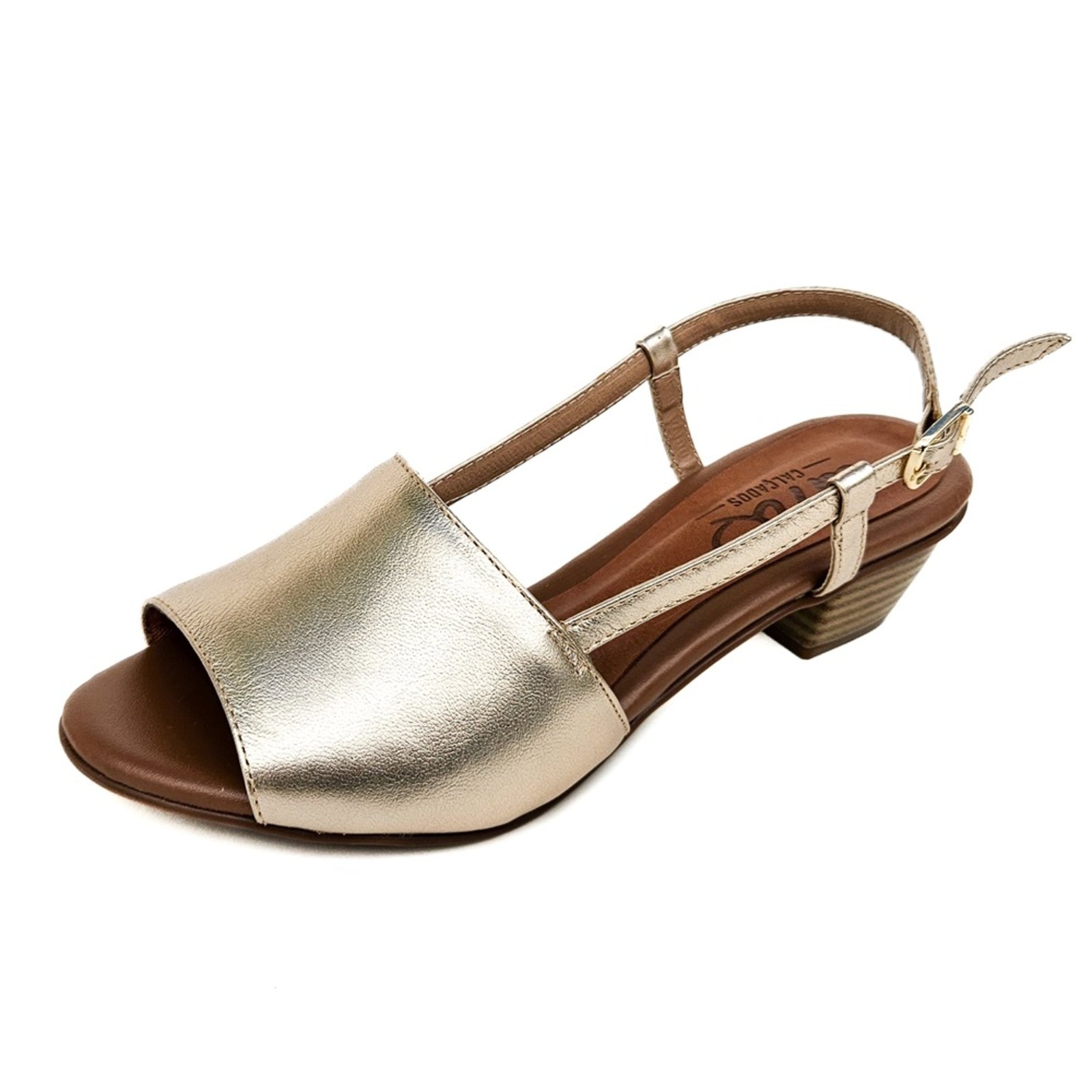 Imagem principal Sandália de Salto em Couro Amo Calçados Mimi Dourada Amo Calçados dourado