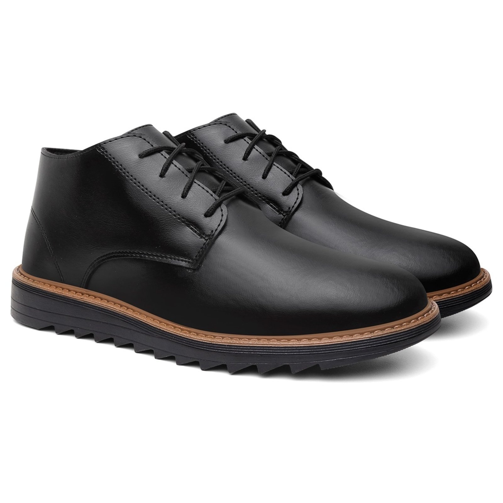 Imagem principal Sapato Masculino Cano Médio A. Andrade Bota Casual Derby Social Conforto Tendência Anna Andrade preto