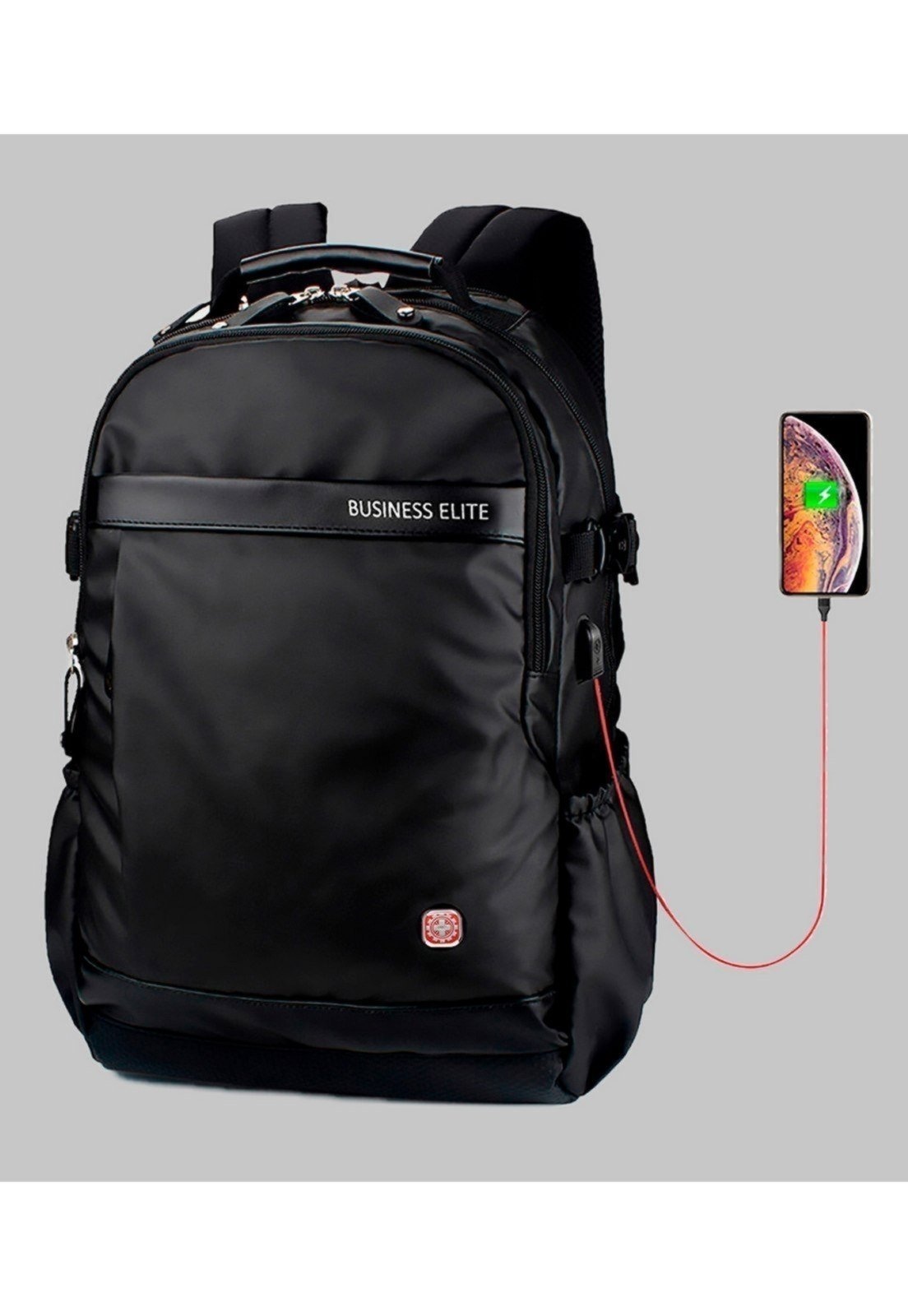 Imagem principal Mochila Executiva Crossgear Notebook Moderna Espaçosa C/Usb PRETA Crossgear preto