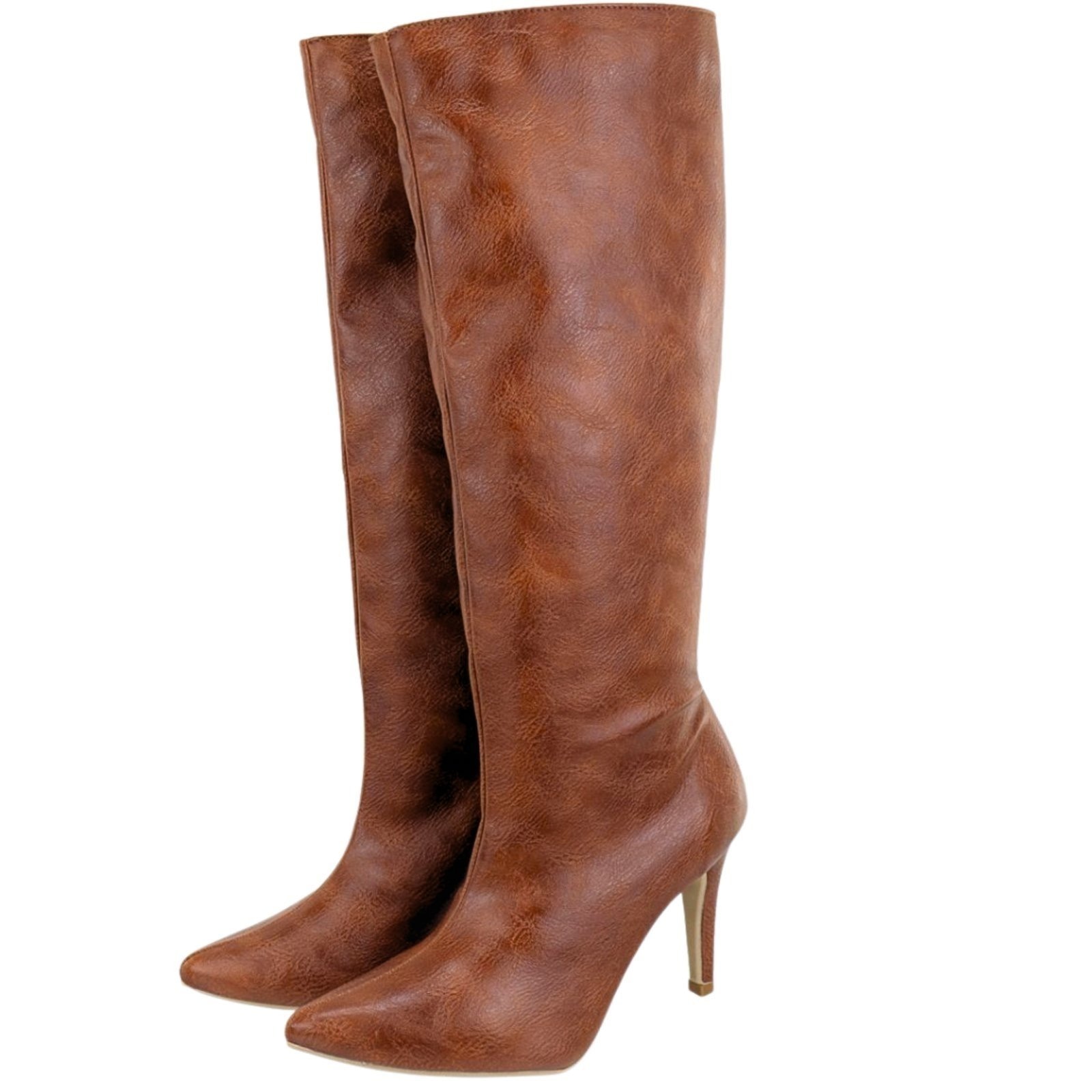 Imagem principal Bota Feminina Cano Alto 1712 Destroyed Caramelo Flor da Pele marrom