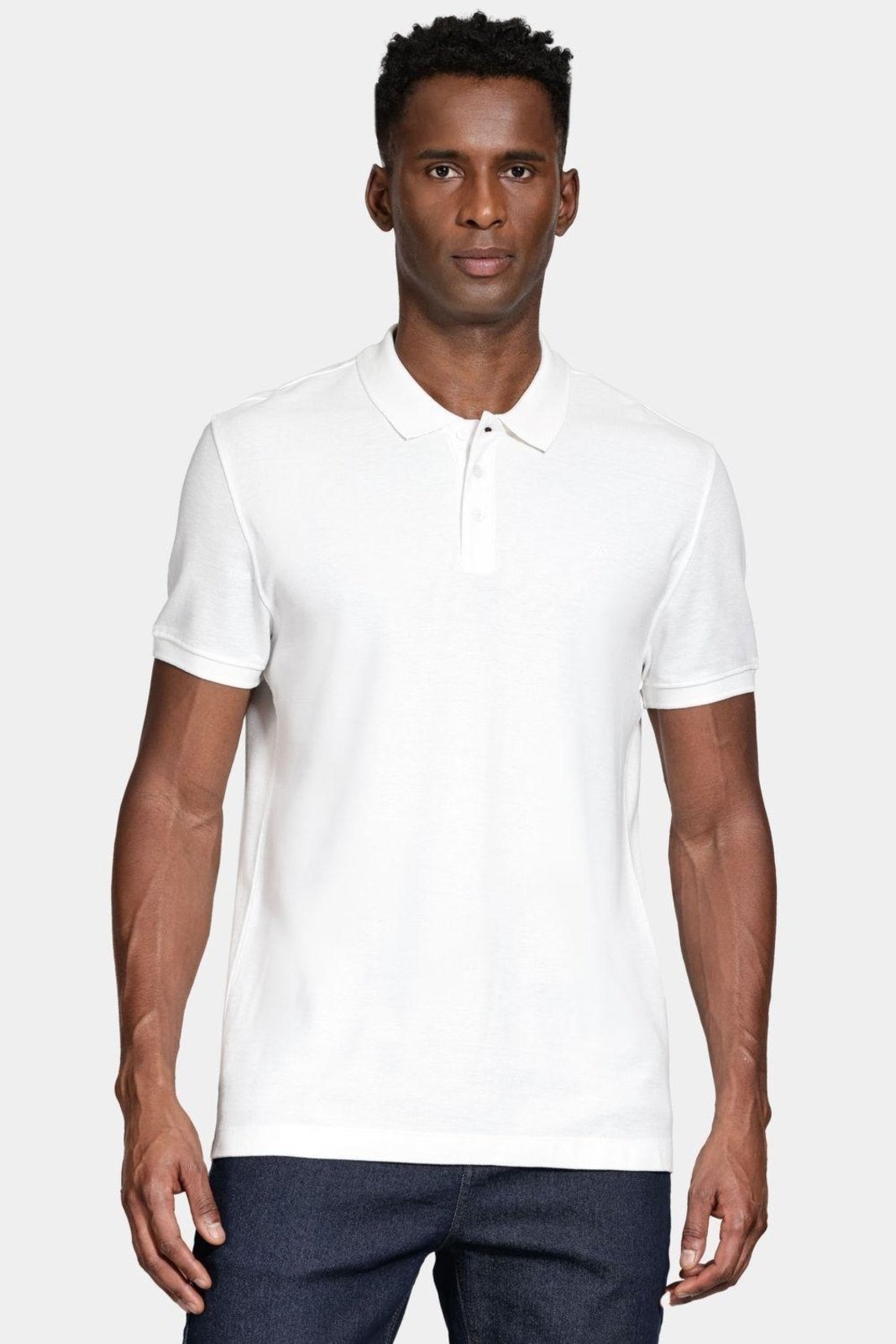 Imagem principal Polo Aramis Manga Curta Algodão Piquet Mescla Básica Aramis branco