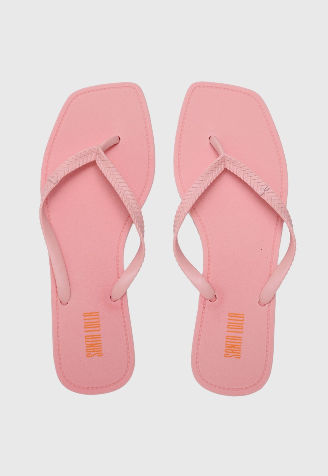 Imagem principal Chinelo Feminino Santa Lolla Dedo Tiras Trançadas Santa Lolla rosa