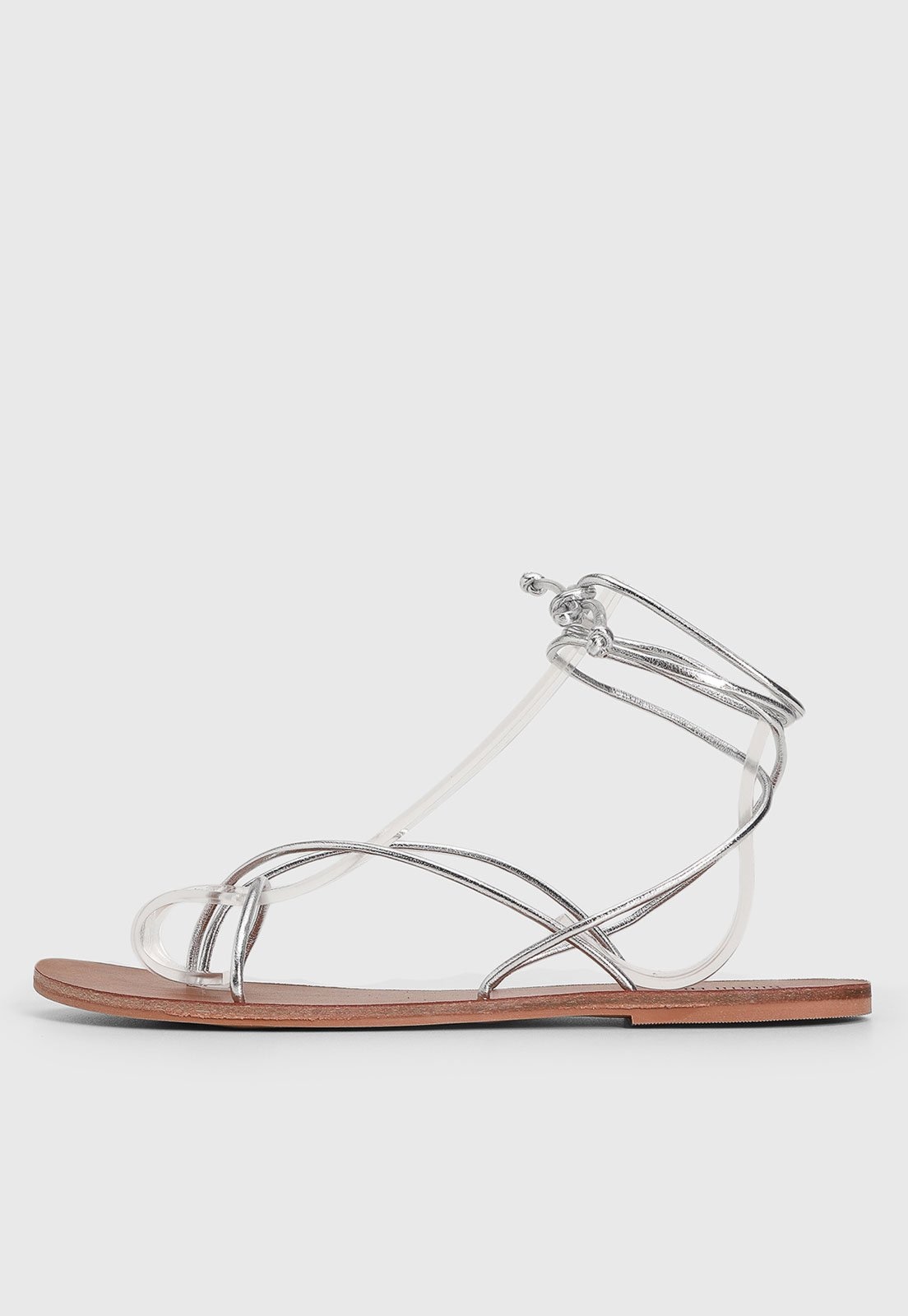 Imagem principal Rasteira Feminina Santa Lolla Fechada Metalizada Santa Lolla prata