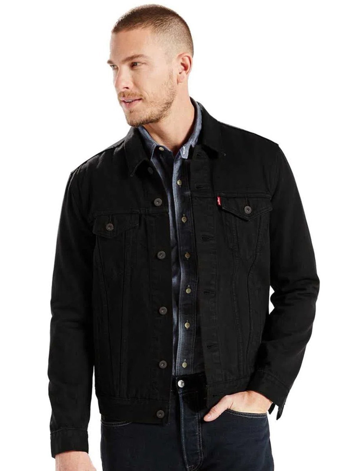 Imagem principal Jaqueta Levis Jeans Masculina Trucker Preta Levis preto