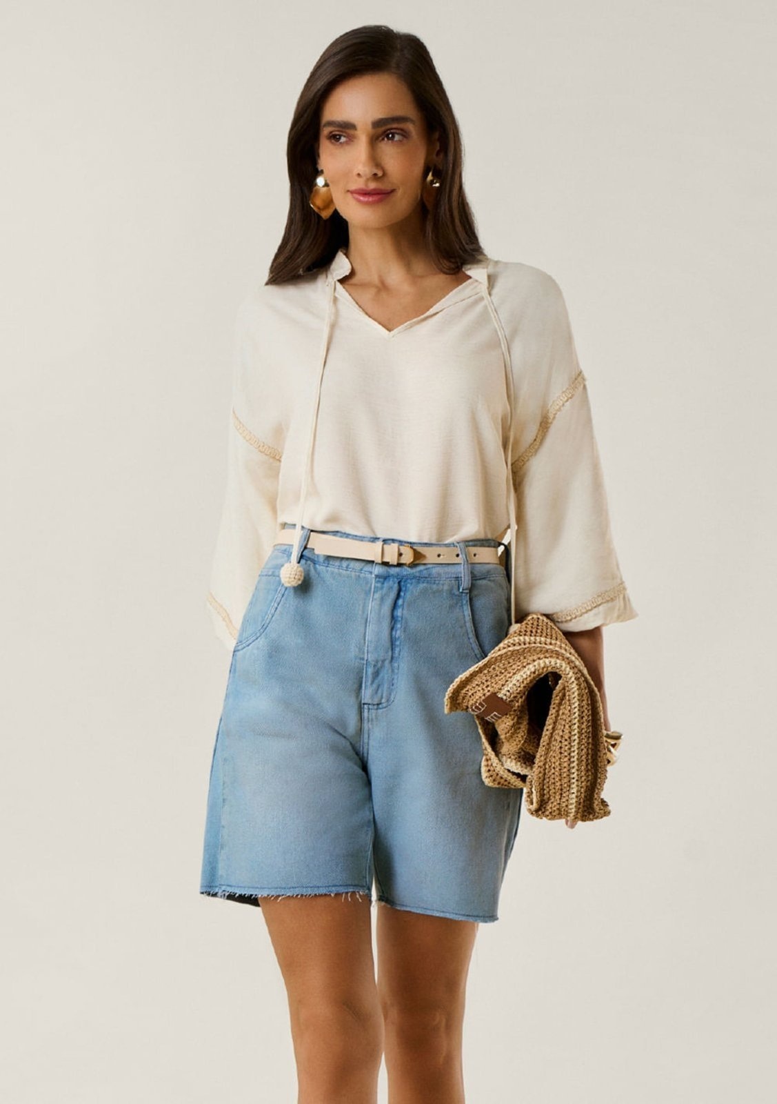 Imagem principal Bermuda Maria Valentina Reta Média Maria Valentina azul