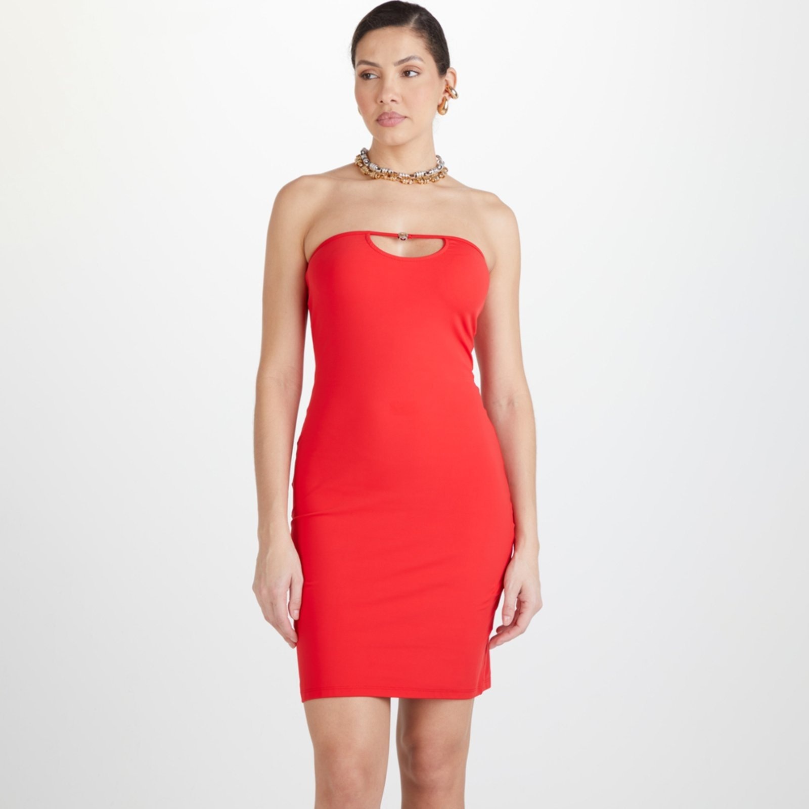 Imagem principal Vestido Easy Lança Perfume Midi Ve25 Feminino Easy Lança perfume vermelho