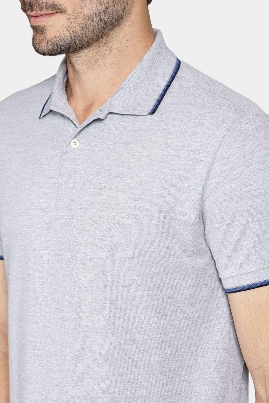 Imagem principal Polo Aramis Básica 4 Frisos Cinza Mescla Com Navy Aramis cinza navy