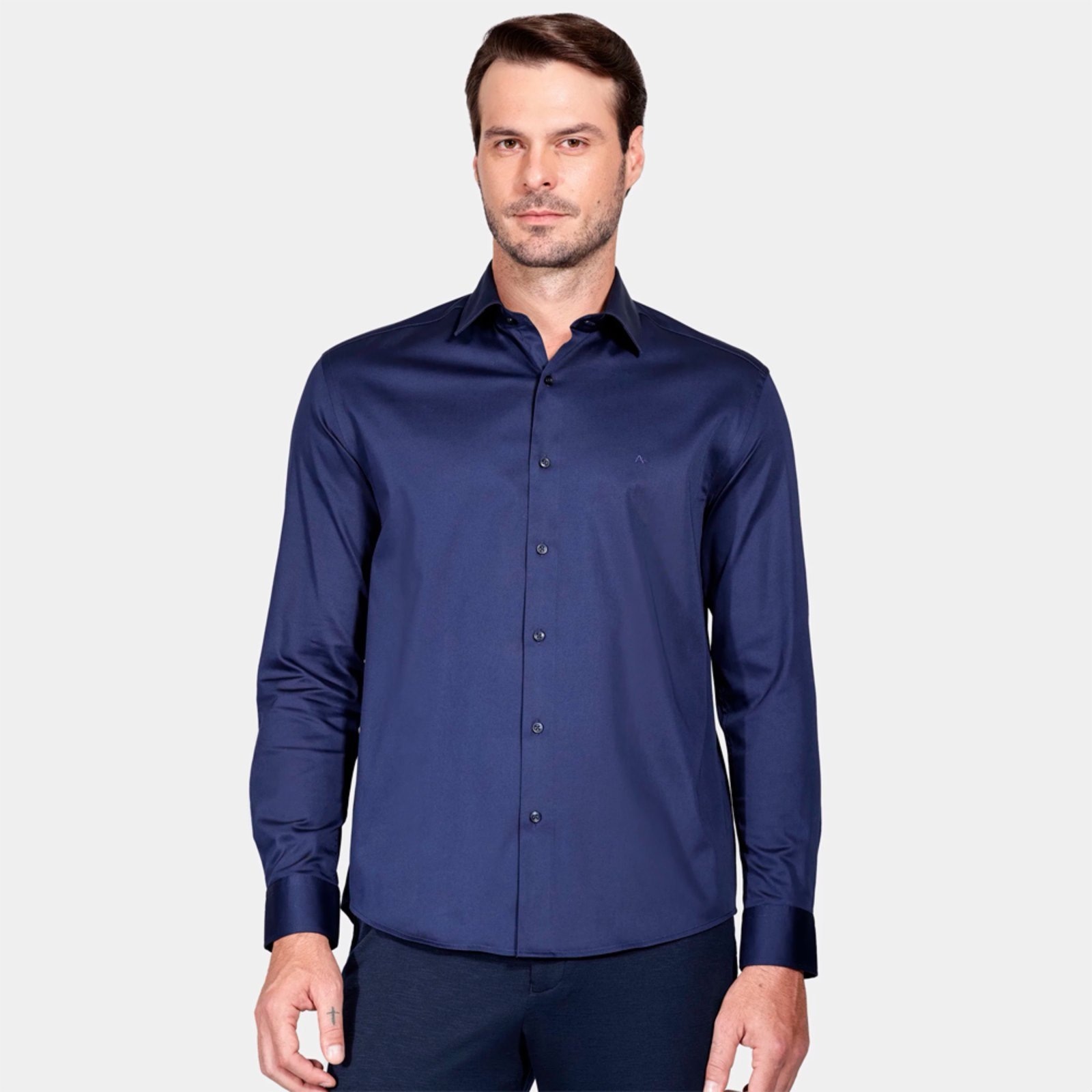 Imagem principal Camisa Aramis Slim Cetim Pr26 Marinho Masculino Aramis azul marinho