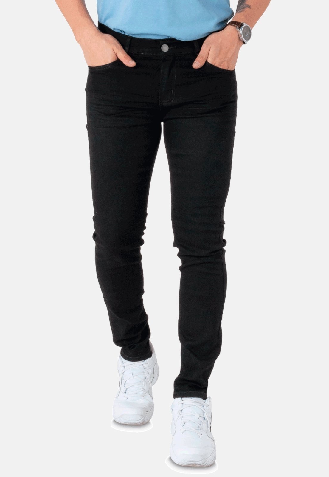 Imagem principal Calça Skinny Jeans Elastano Masculina Preta BOEN JEANS preto