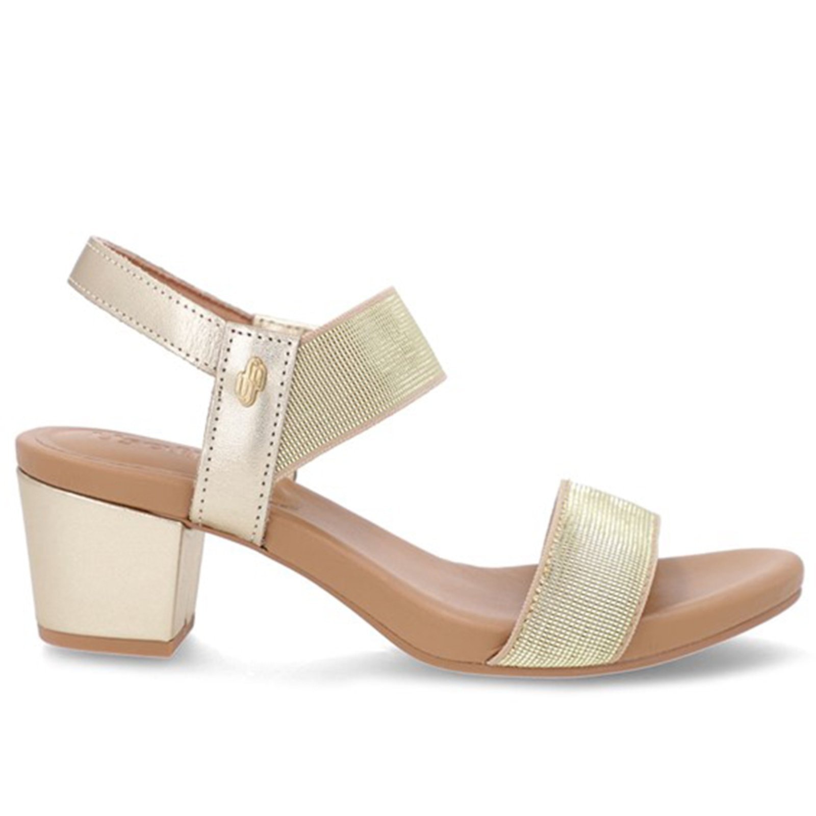 Imagem principal Sandália Salto Bloco Usaflex Elástico Y8204 Conforto Ouro Light Usaflex multicolorido