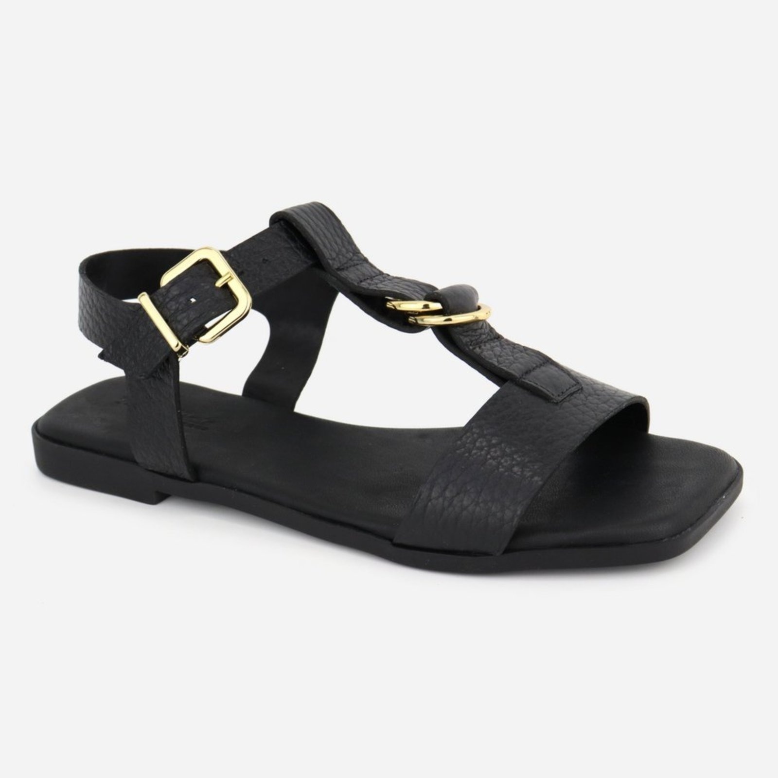 Imagem principal Sandália Rasteira Couro Maria Paula Casual Luxo MARIA PAULA preto