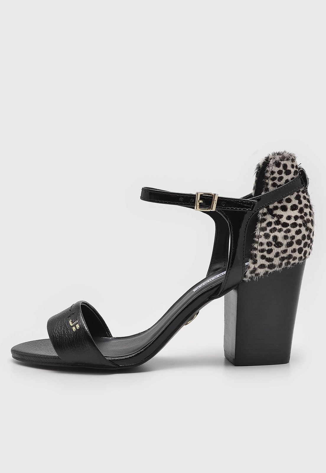 Imagem principal Sandália Jorge Bischoff Recorte Animal Print Preta Jorge Bischoff preto