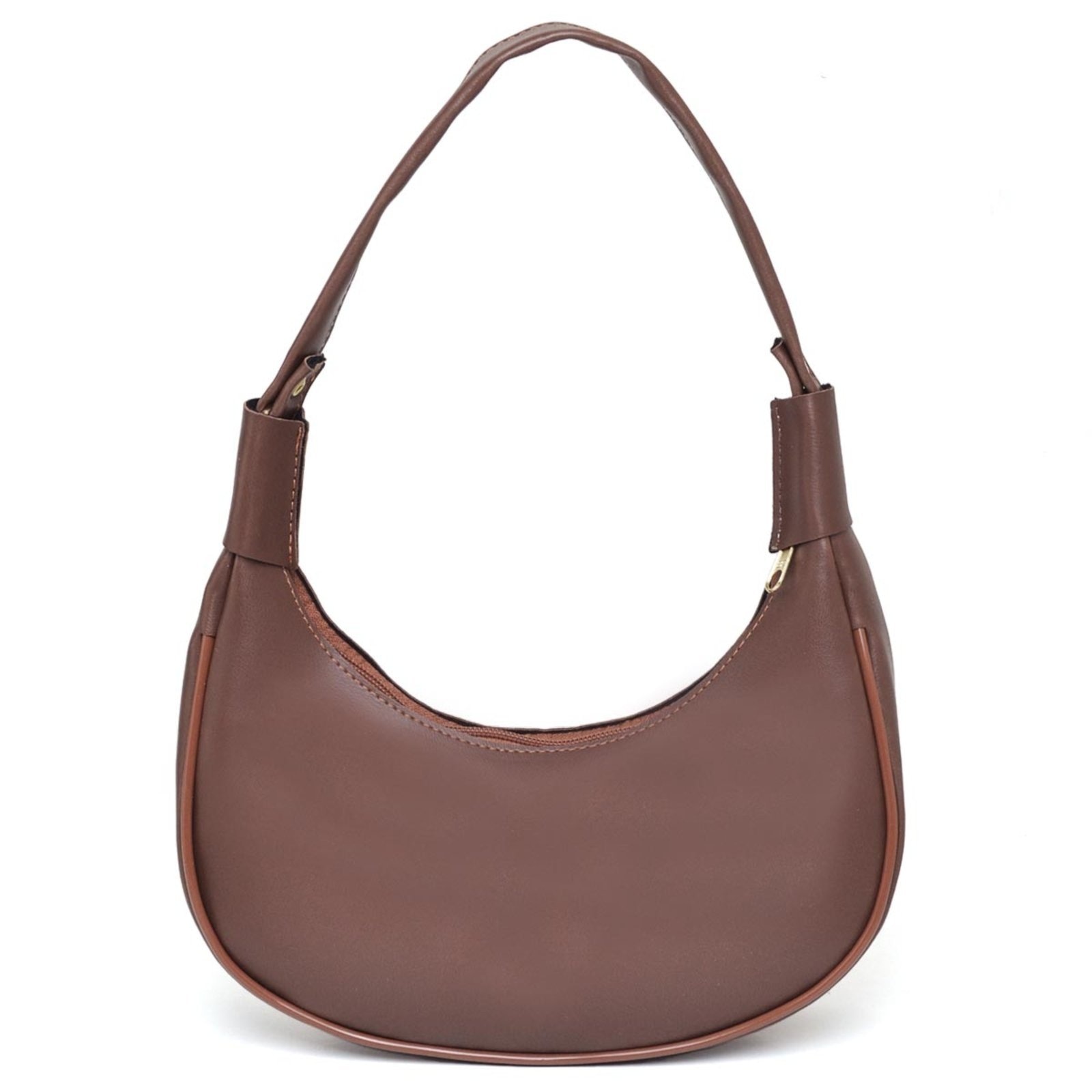 Imagem principal Bolsa Feminina Casual Anna Andrade Meia Lua Pequena De Ombro Dia a Dia Moda Anna Andrade café