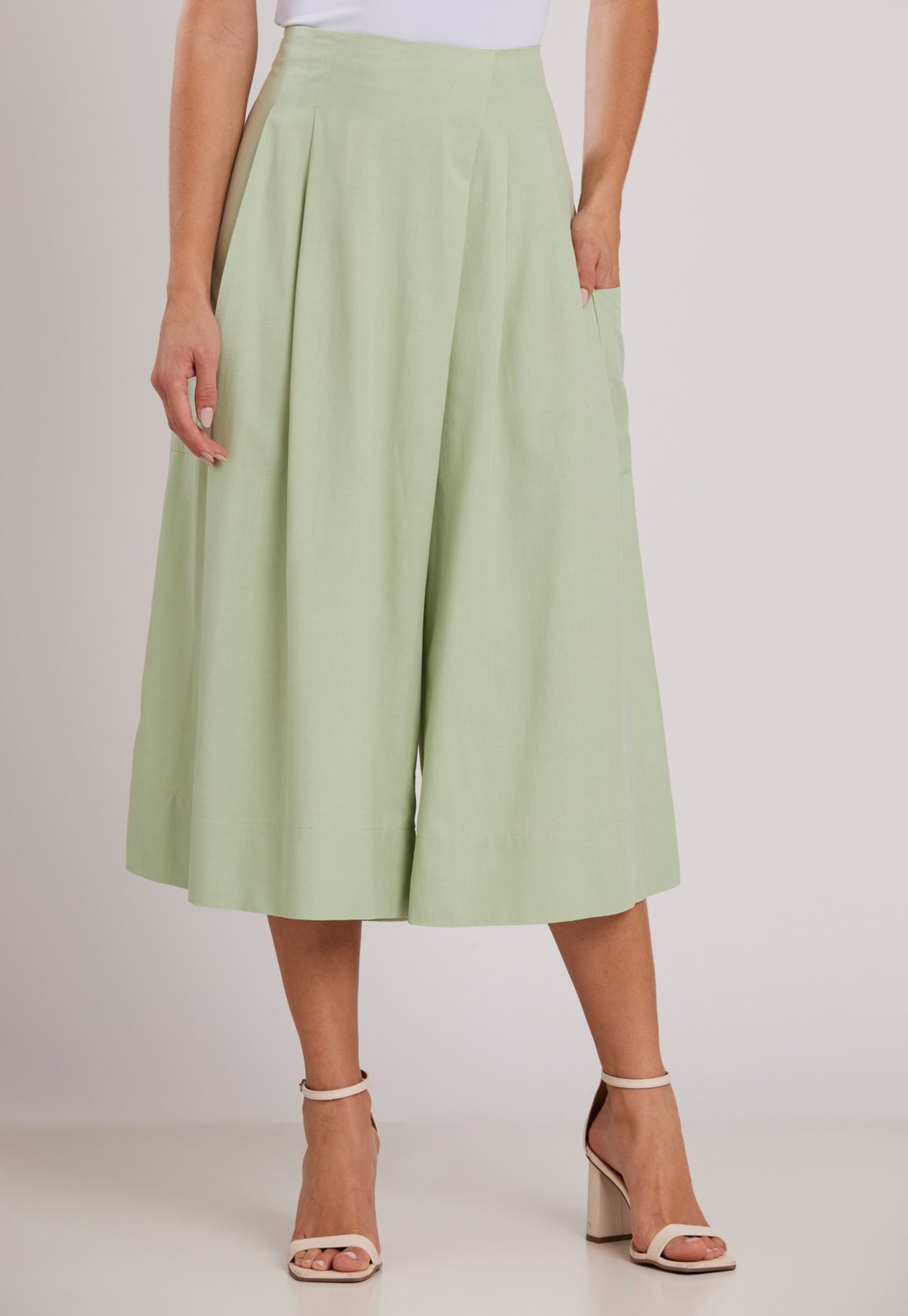 Imagem principal Calça Pantalona Miss joy 8482 Pantacourt Transpassada MISS BY JOY verde