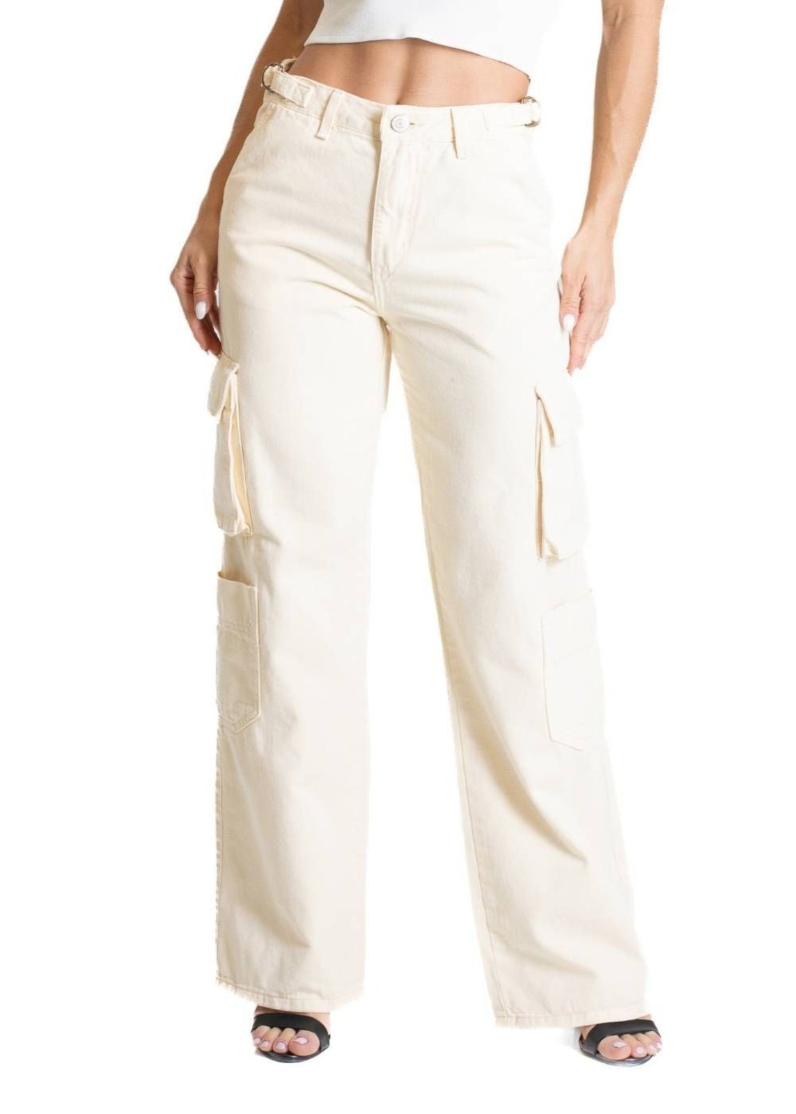 Imagem principal Calça Sarja Sawary Wide Leg - 281529 Sawary amarelo