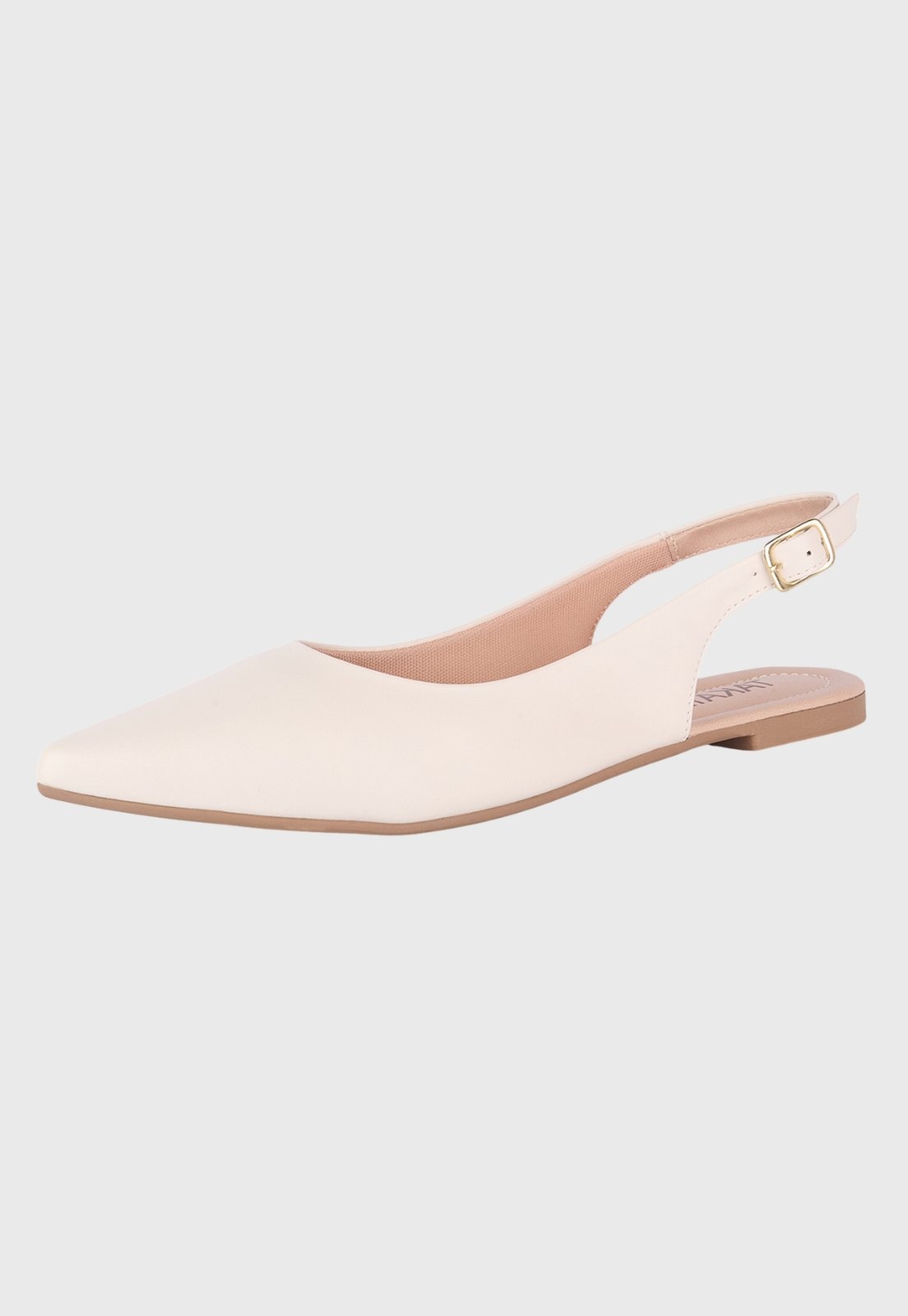 Imagem principal Sapatilha Slingback Takata Bico Fino Rasteira Feminina Lisa OffWhite TAKATA BY RAFAEL TAKATA off-white offwhite