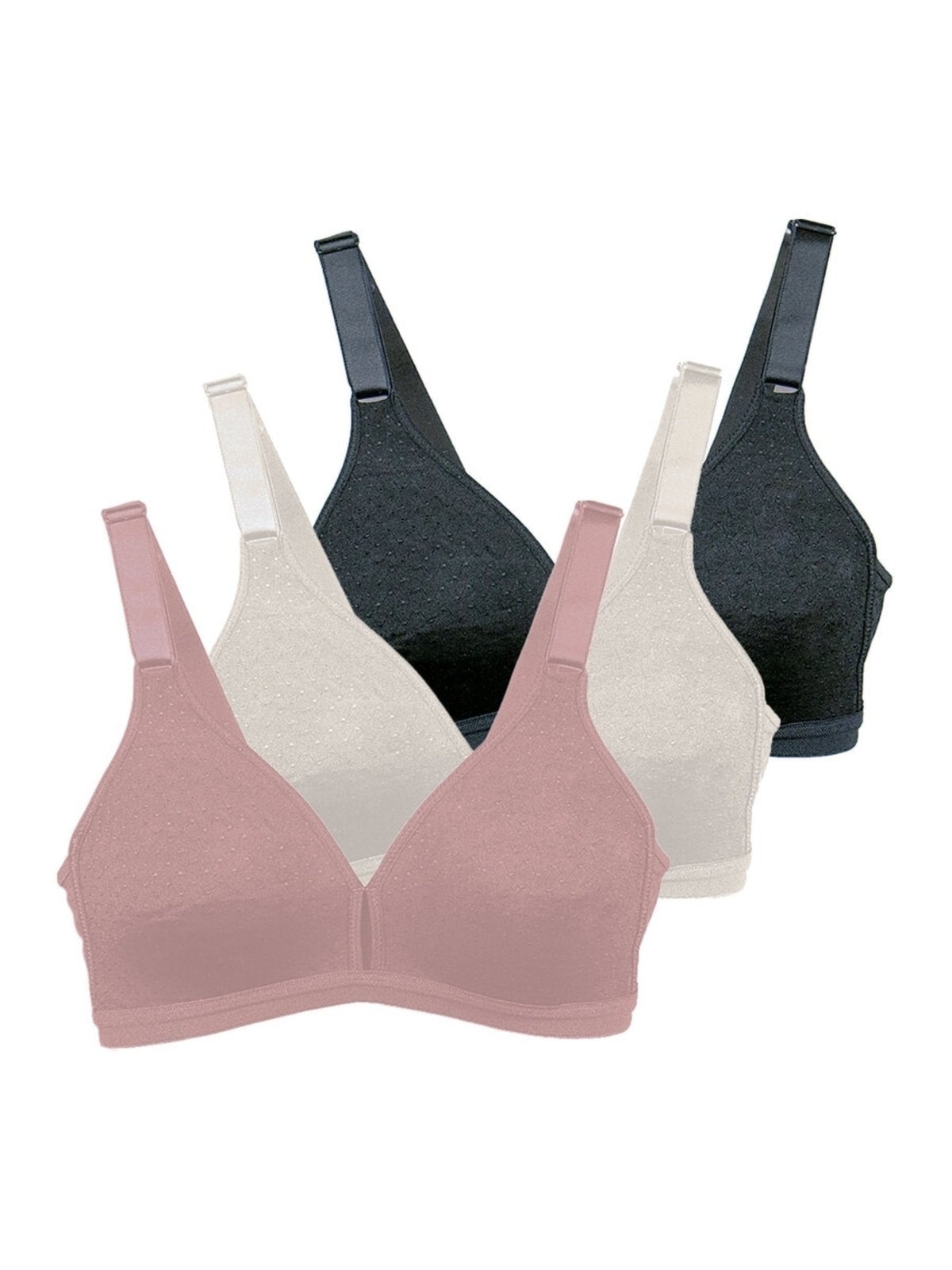 Imagem principal Kit com 3 Sutiãs sem Aro e sem Bojo Olimpo Demillus 61019 Demillus branco