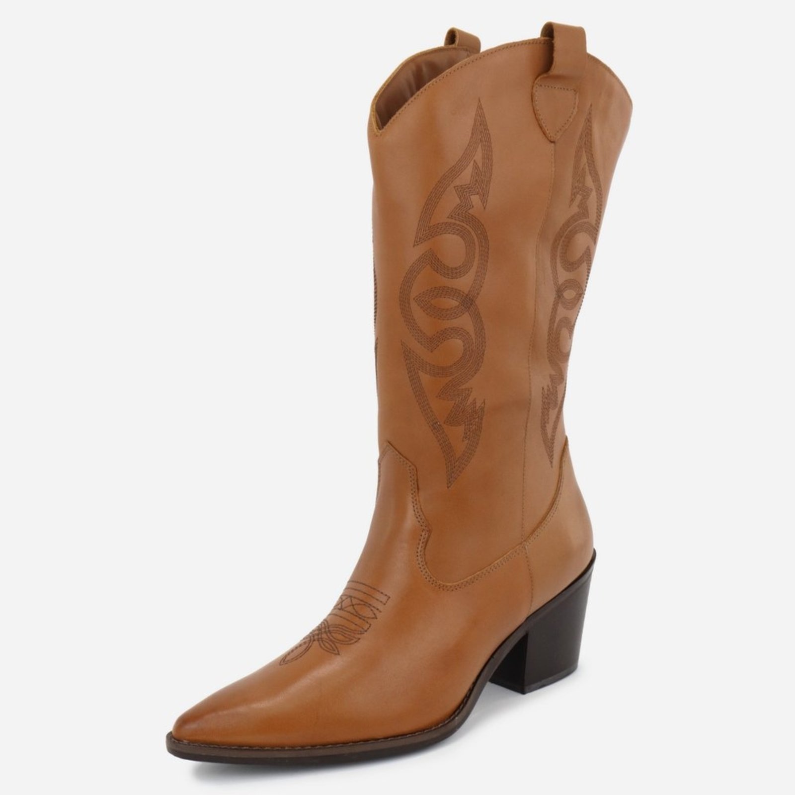 Imagem principal Bota Maria Paua Store Texana Feminina Couro Moda Country Bico Fino Cowgirl MARIA PAULA amarelo