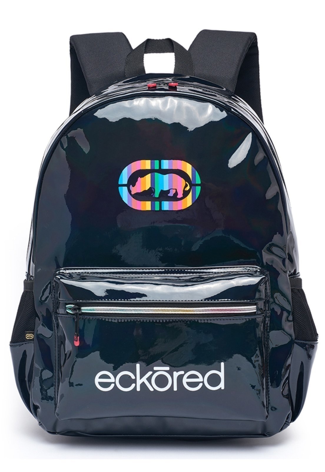Imagem principal Mochila Feminina Ecko Bolsa Casual Escolar Faculdade Passeio Holográfica Reforçada Ecko preto