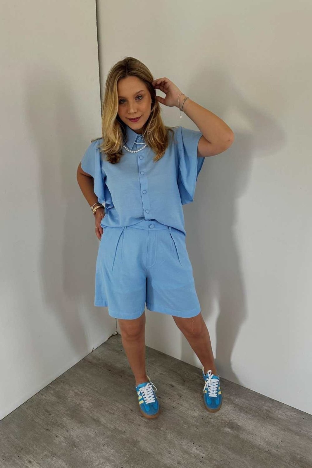 Imagem principal Camisa Vanibele Viscolinho Claro Vanibele azul