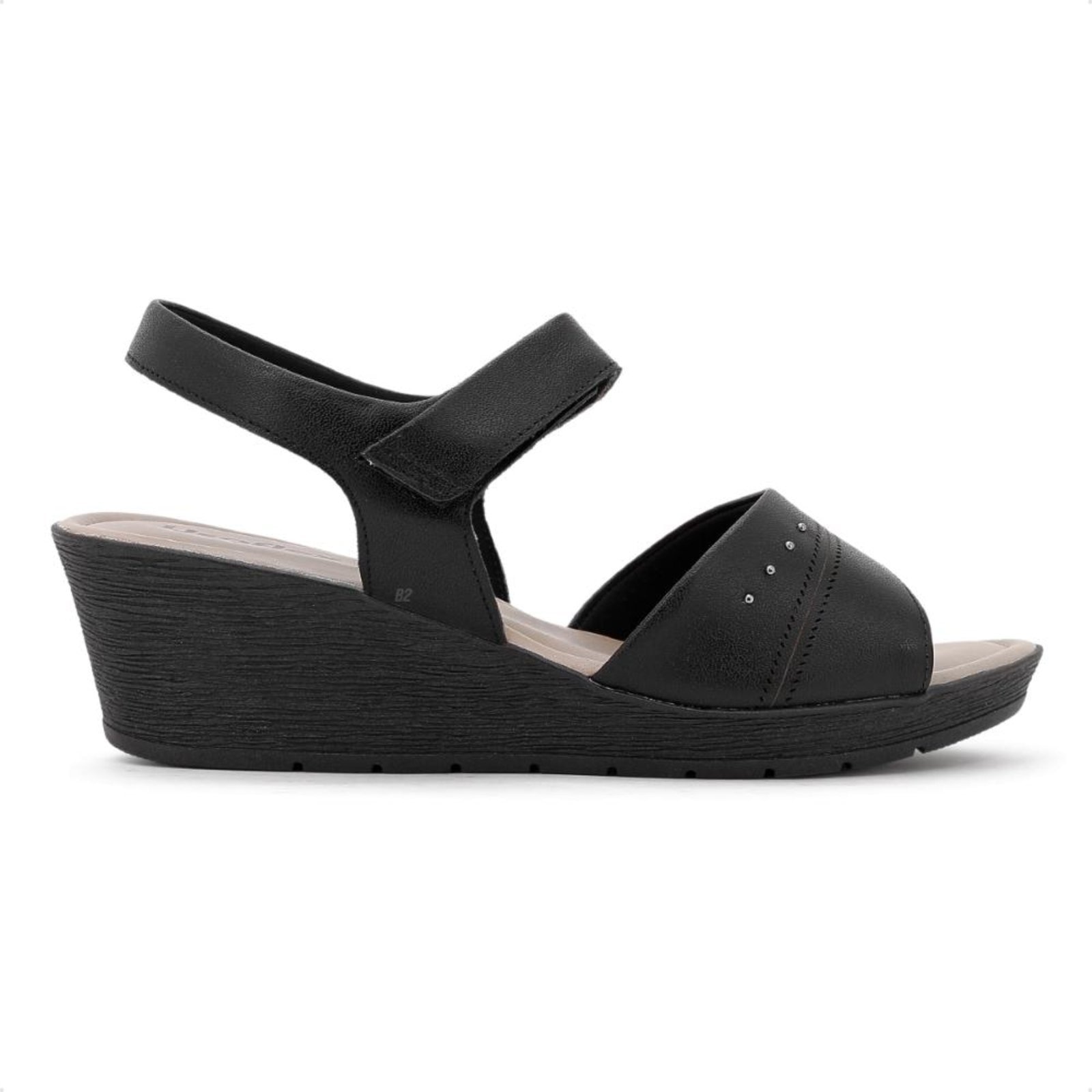 Imagem principal Sandália Usaflex Salto Plataforma Laser Feminina Usaflex preto