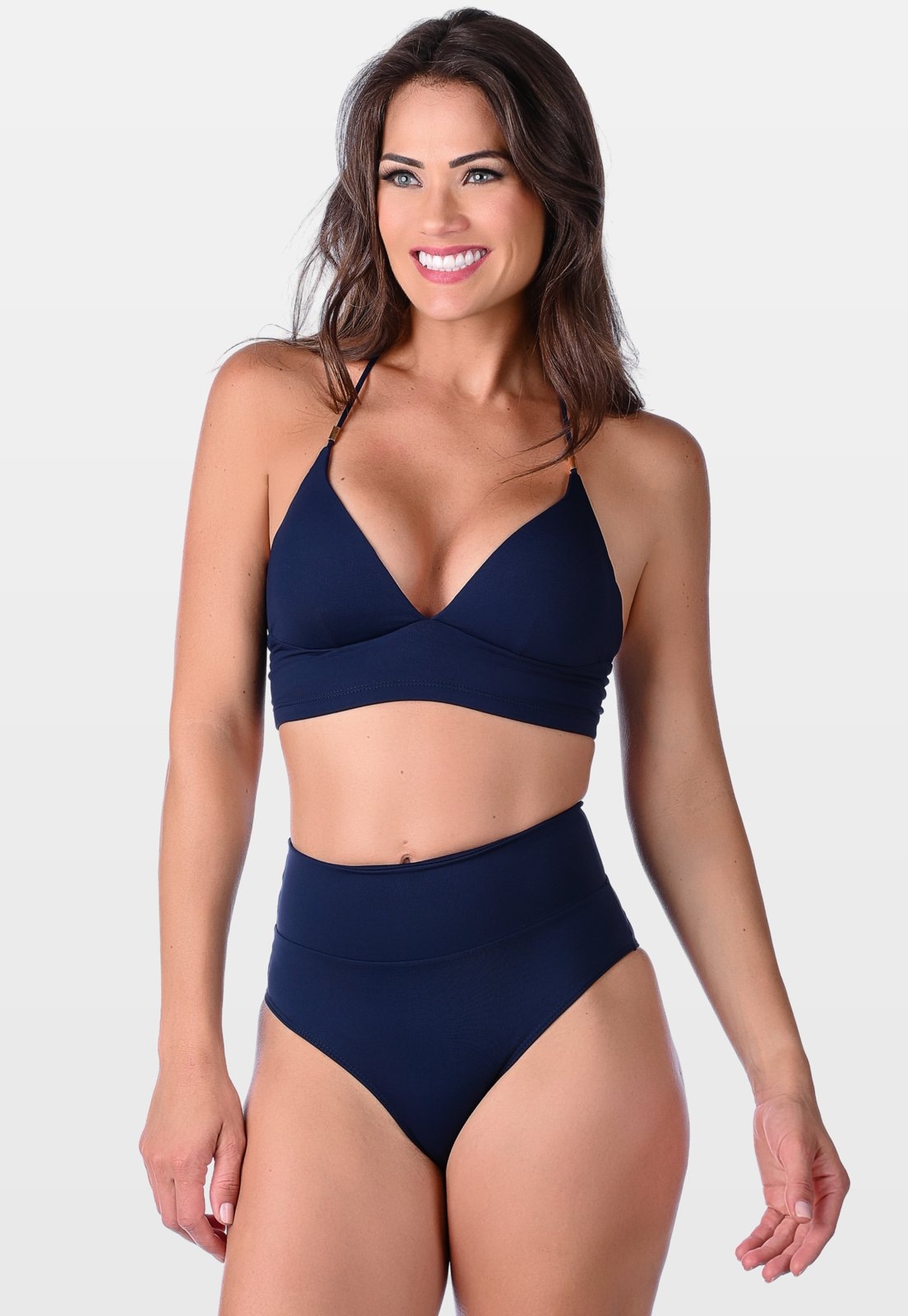 Imagem principal Biquíni Summer Soul Cropped Com Bojo Hot Pants Azul Escuro Summer Soul azul marinho