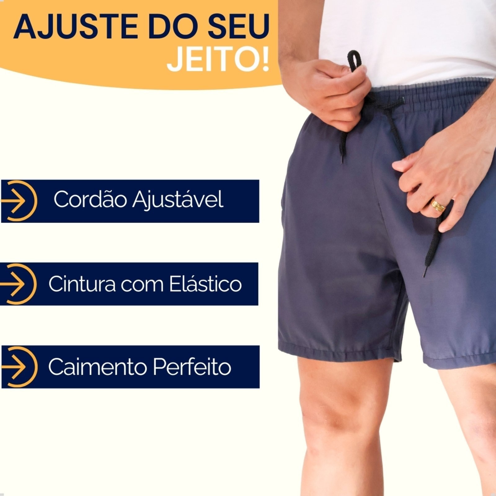Imagem principal Short Tactel KS Treino Bermuda Masculina Academia Praia Bolso Lateral Marinho KS azul/azul marinho azul