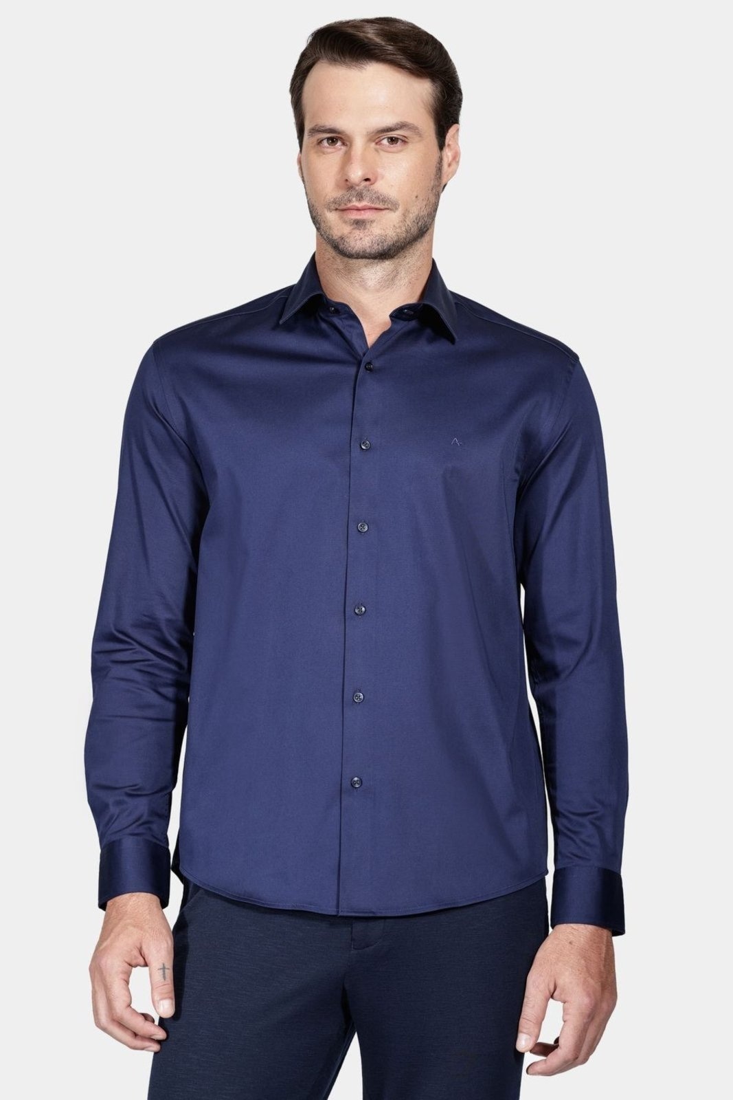 Imagem principal Camisa Aramis Manga Longa Slim Cetim Com Elastano Marinho Aramis azul marinho