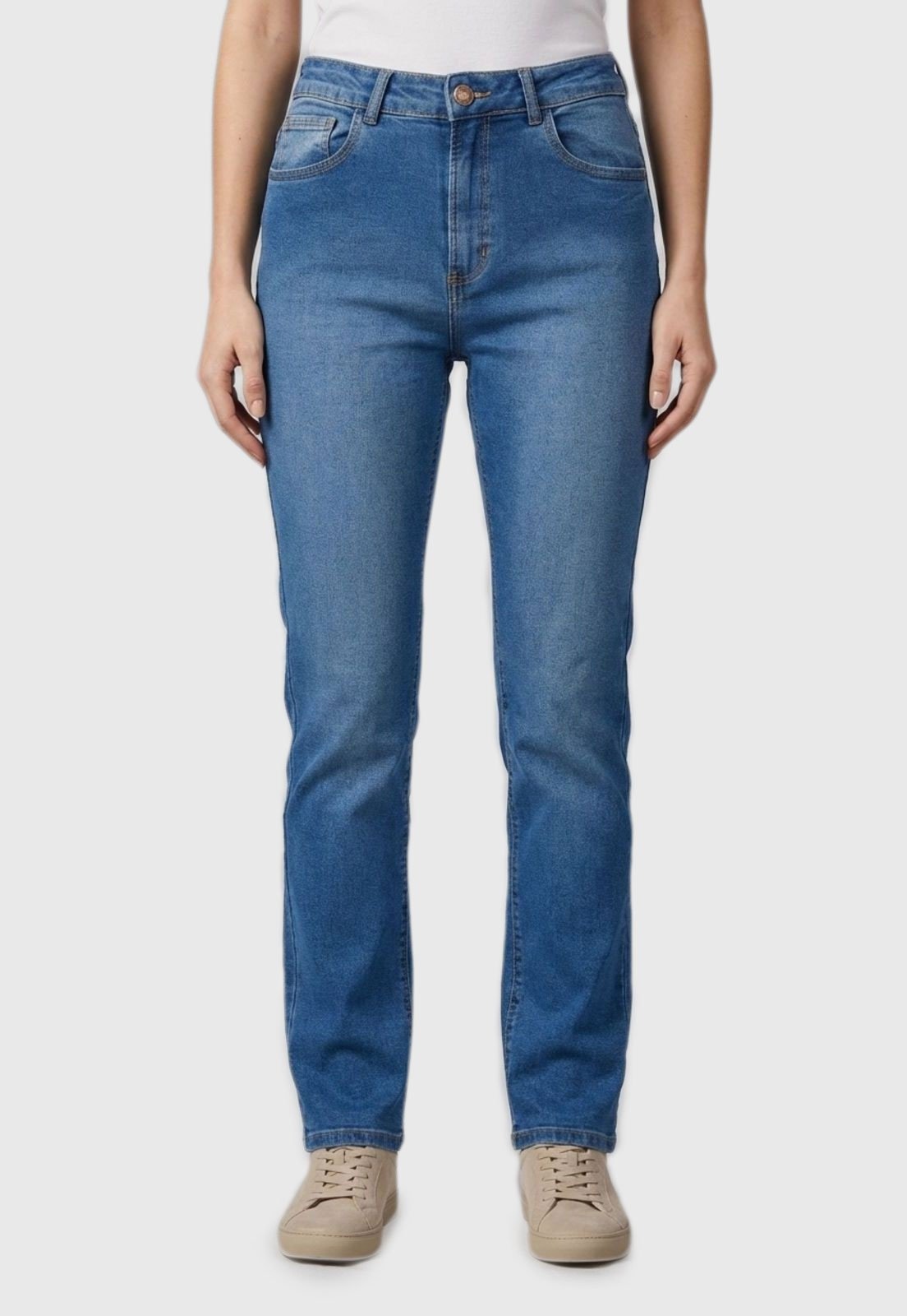 Imagem principal Calça Feminina Lez a Lez Jeans Reta Lez a Lez azul