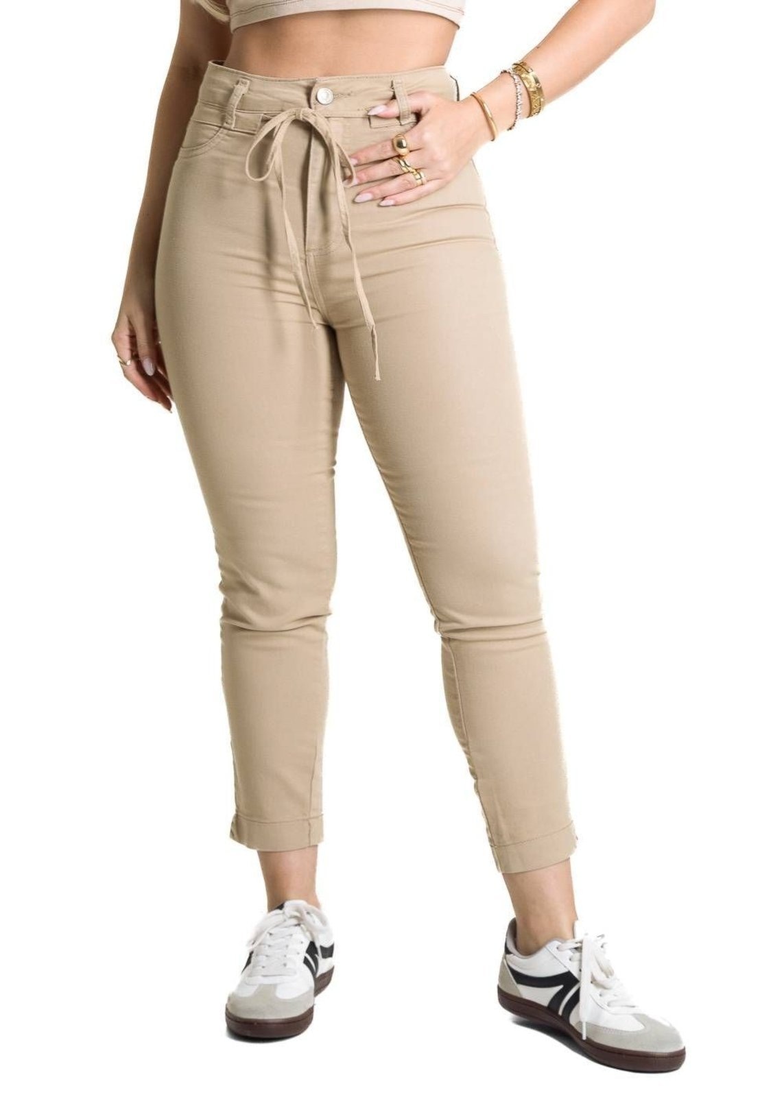 Imagem principal Calça Sarja Sawary Cropped - 281686 Sawary amarelo