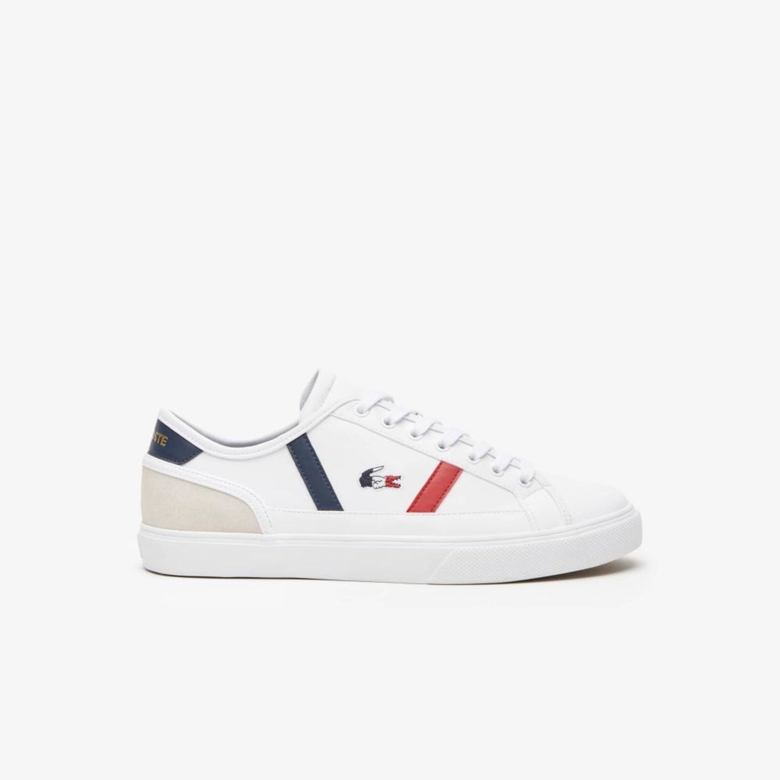 Imagem principal Tênis masculino Lacoste Sideline Pro em couro tricolor Lacoste branco