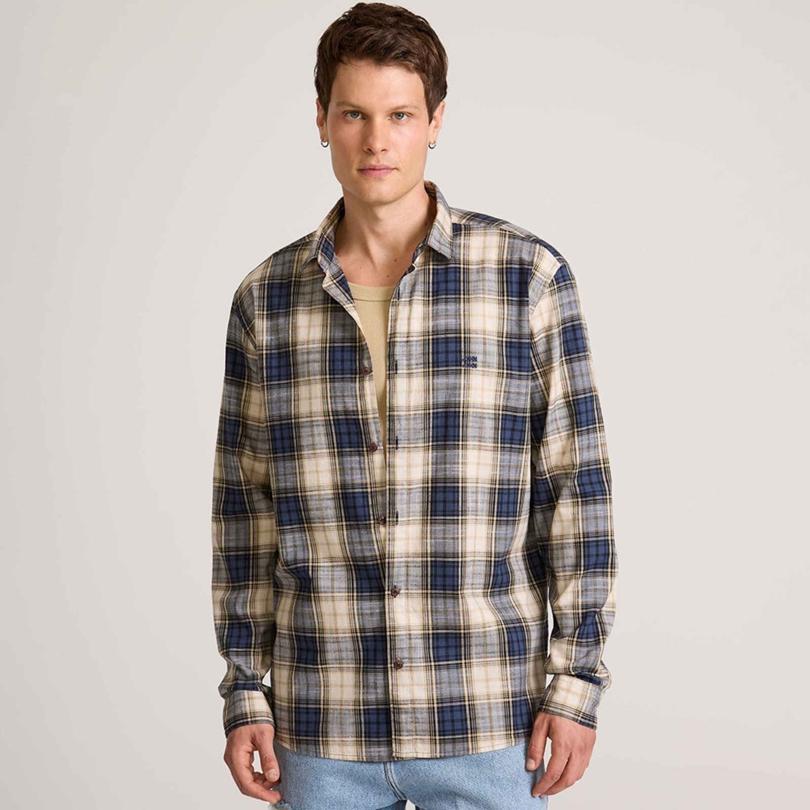 Imagem principal Camisa John John Blue Square Ou25 Azul Masculino John John azul blue