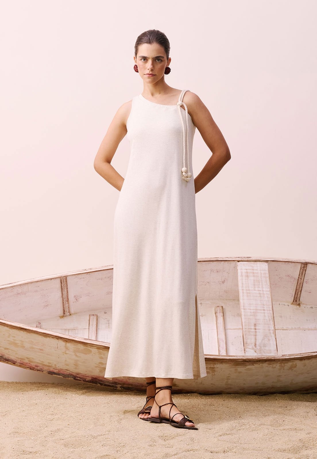 Imagem principal Vestido CaCay Longo Alça Corda Off-White CaCay off-white white