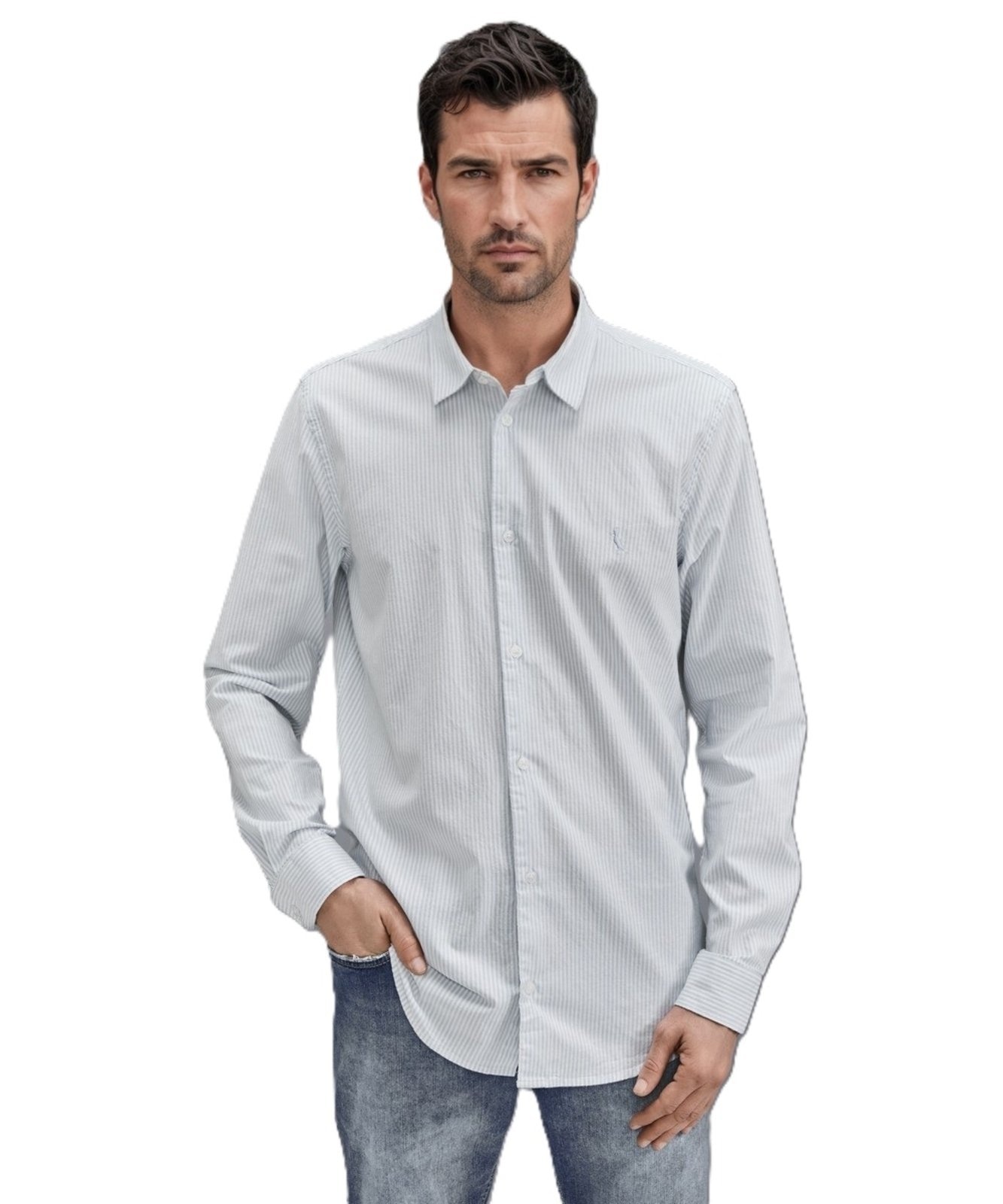 Imagem principal Camisa Manga Longa Listra Rolling Stones Reserva azul