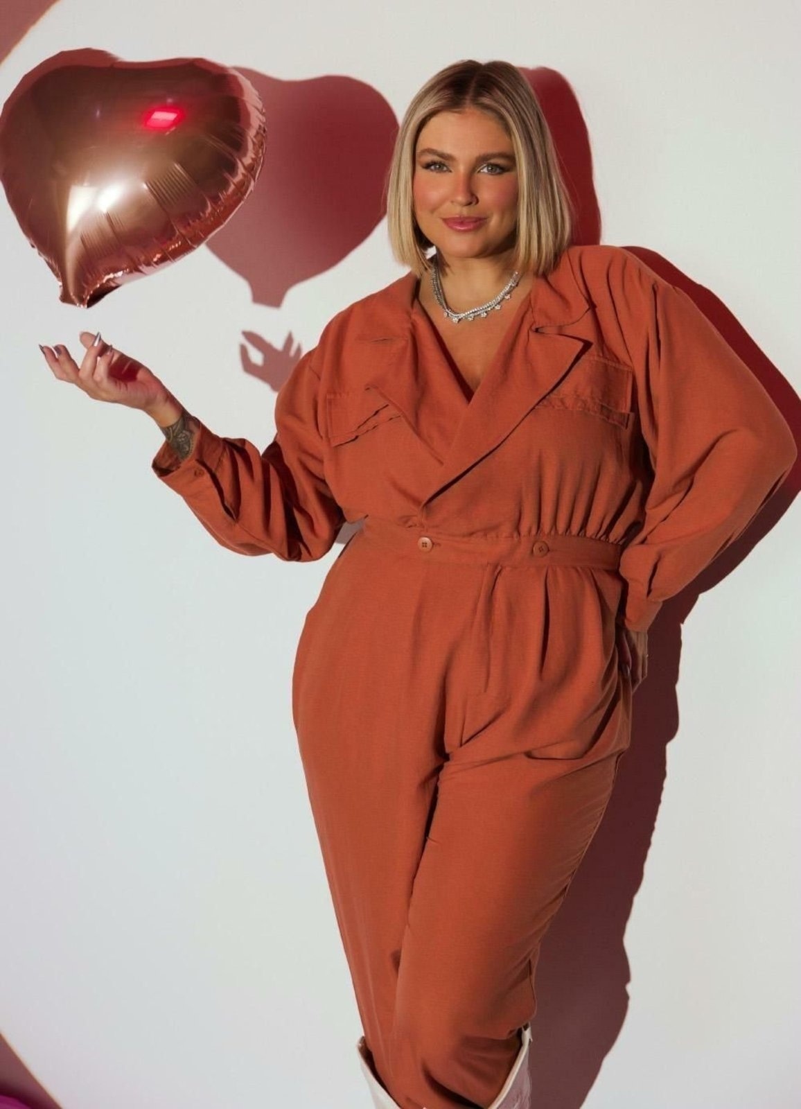 Imagem principal Macacão Crepe Plano Bolsos Caramelo Colorido Quintess marrom