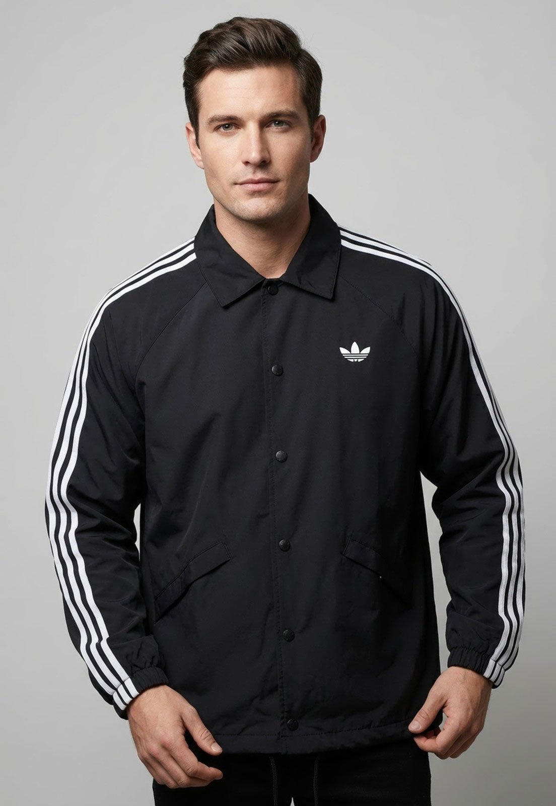 Imagem principal Jaqueta Masculina Adidas Originals 3S Preta adidas Originals preto