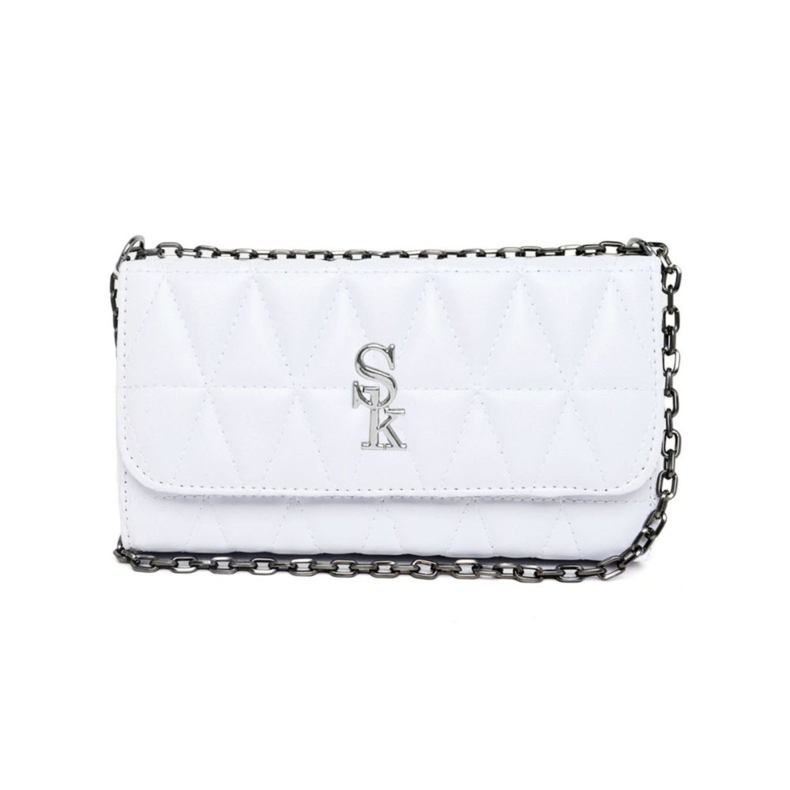 Imagem principal Bolsa Feminina Anna Andrade Transversal Clutch Casual Corrente Moda Tendência Anna Andrade branco