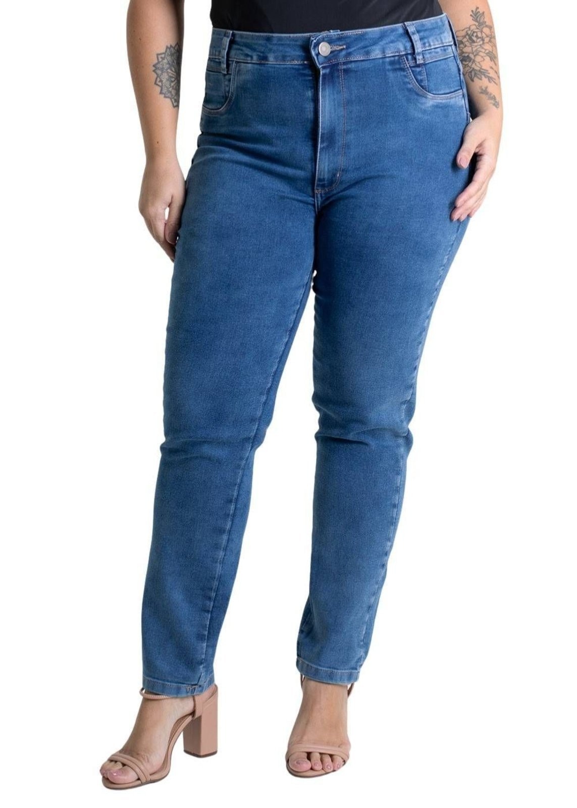 Imagem principal Calça Jeans Sawary Cigarrete Plus Size - 279392 Sawary azul