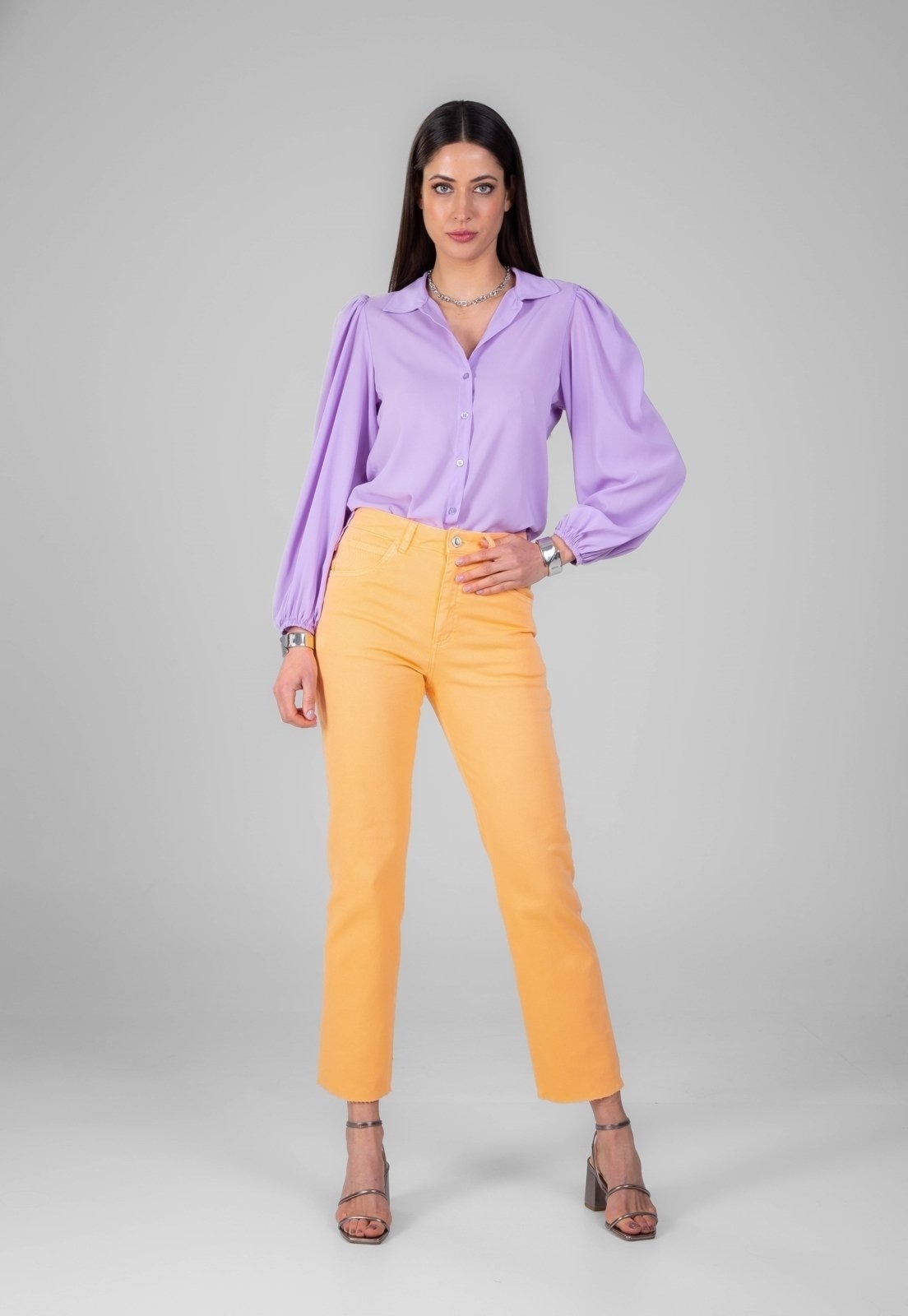 Imagem principal Calça Jeans Traymon 5 Bolsos Claro Traymon laranja