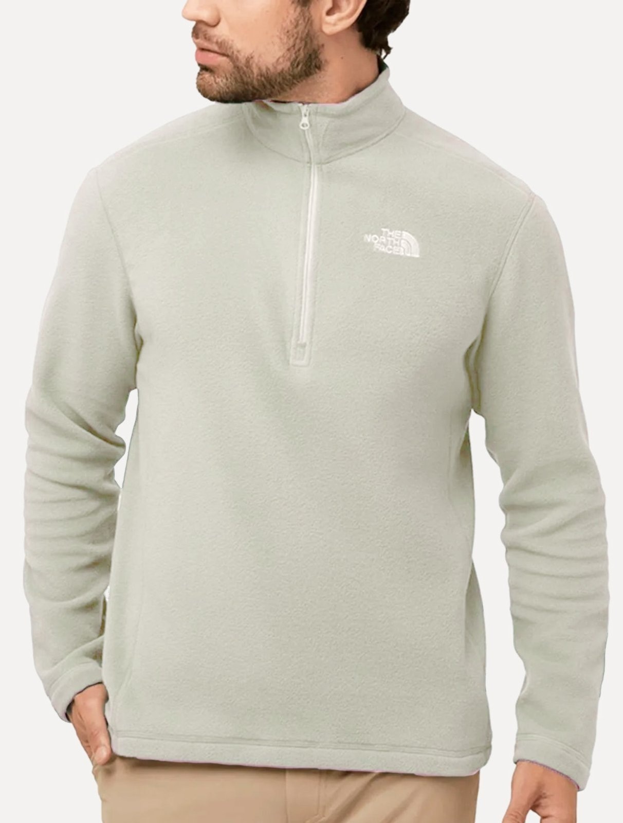 Imagem principal Blusa The North Face Fleece TKA 100 Glacier 1/4 Zip Mono Logo Claro The North Face cinza