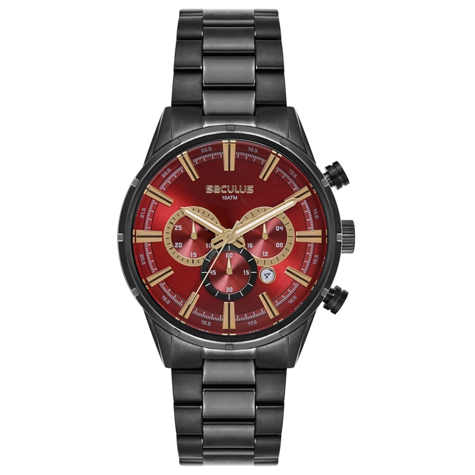 Imagem principal Relógio Masculino Seculus Cronógrafo Mostrador Vermelho Seculus preto