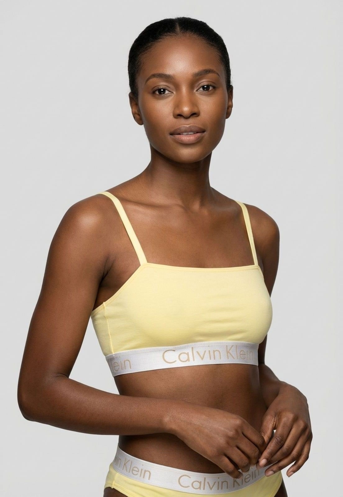 Imagem principal Top Feminino Calvin Klein Faixa Alças Cotton Calvin Klein Underwear amarelo
