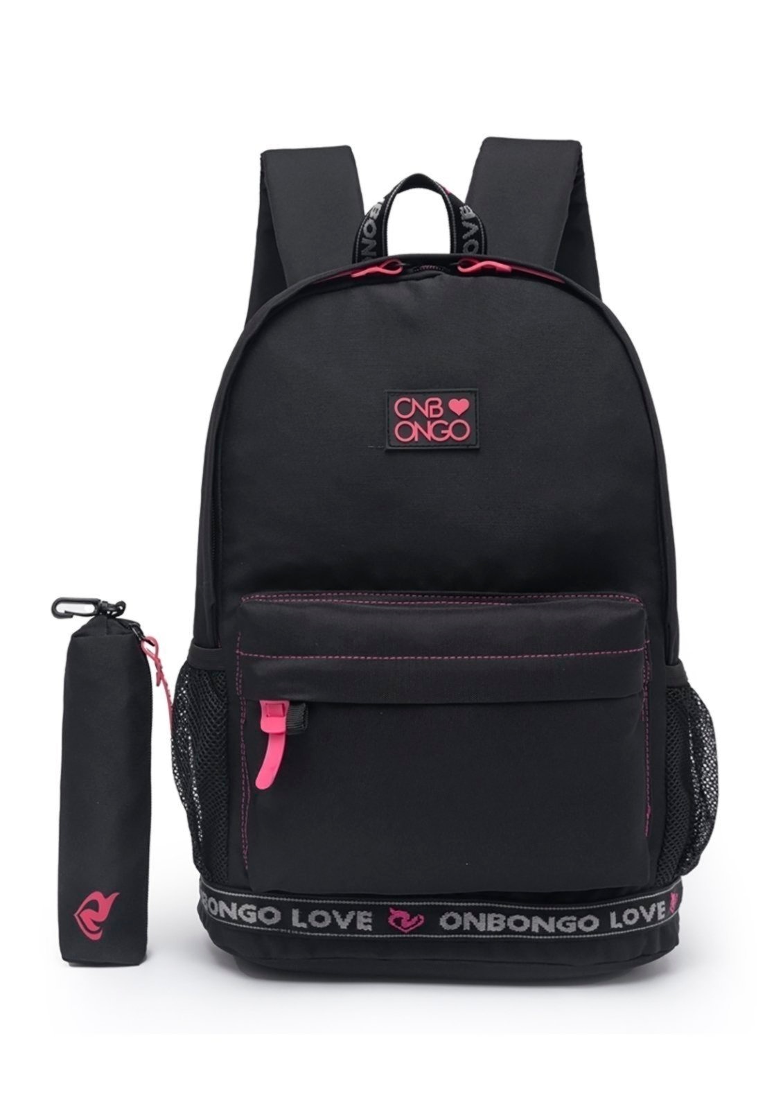 Imagem principal Kit Mochila De Costas Feminina Estojo Escolar Faculdade Viagem Onbongo preto
