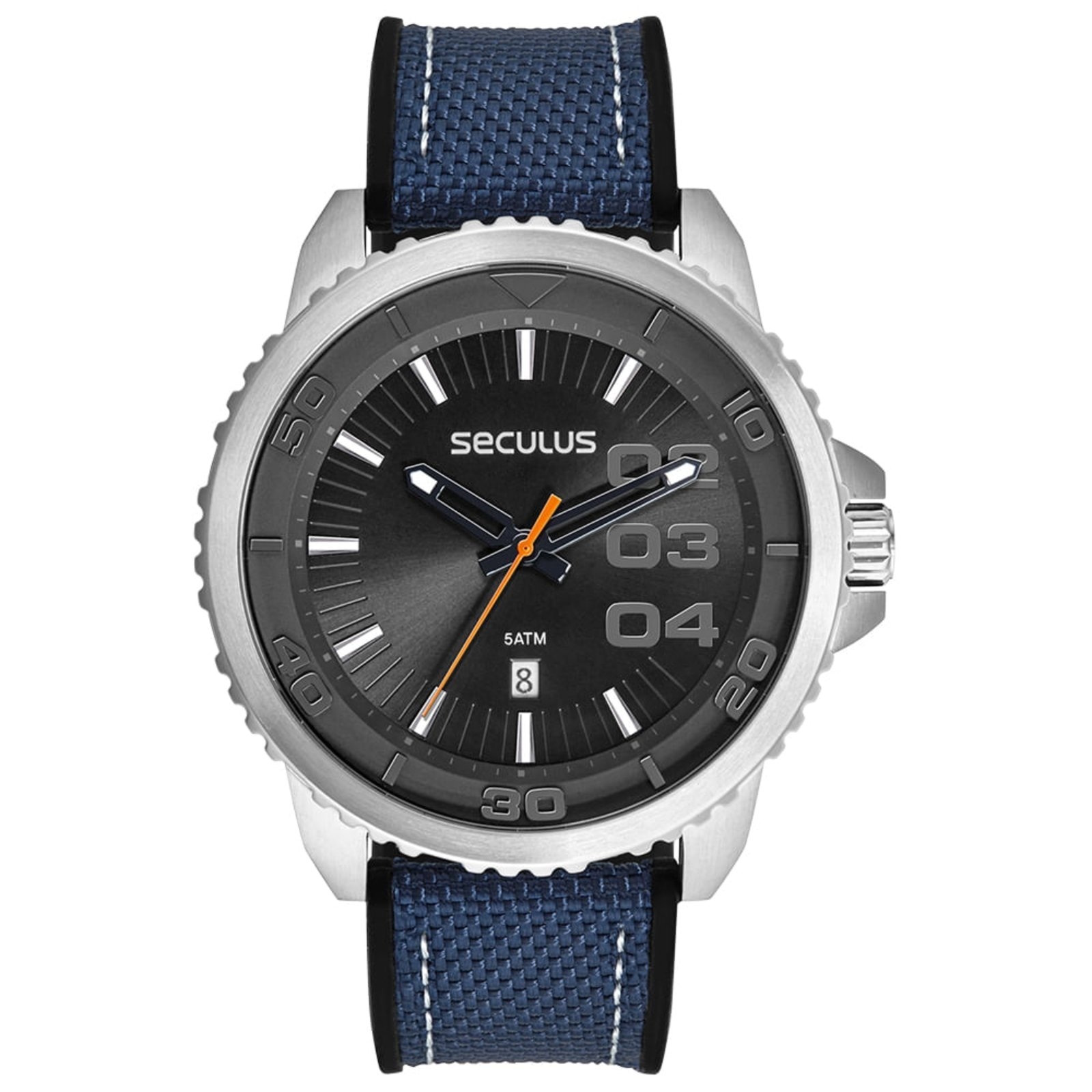 Imagem principal Relógio Seculus Masculino Analógico Bisel Texturizado Seculus prata