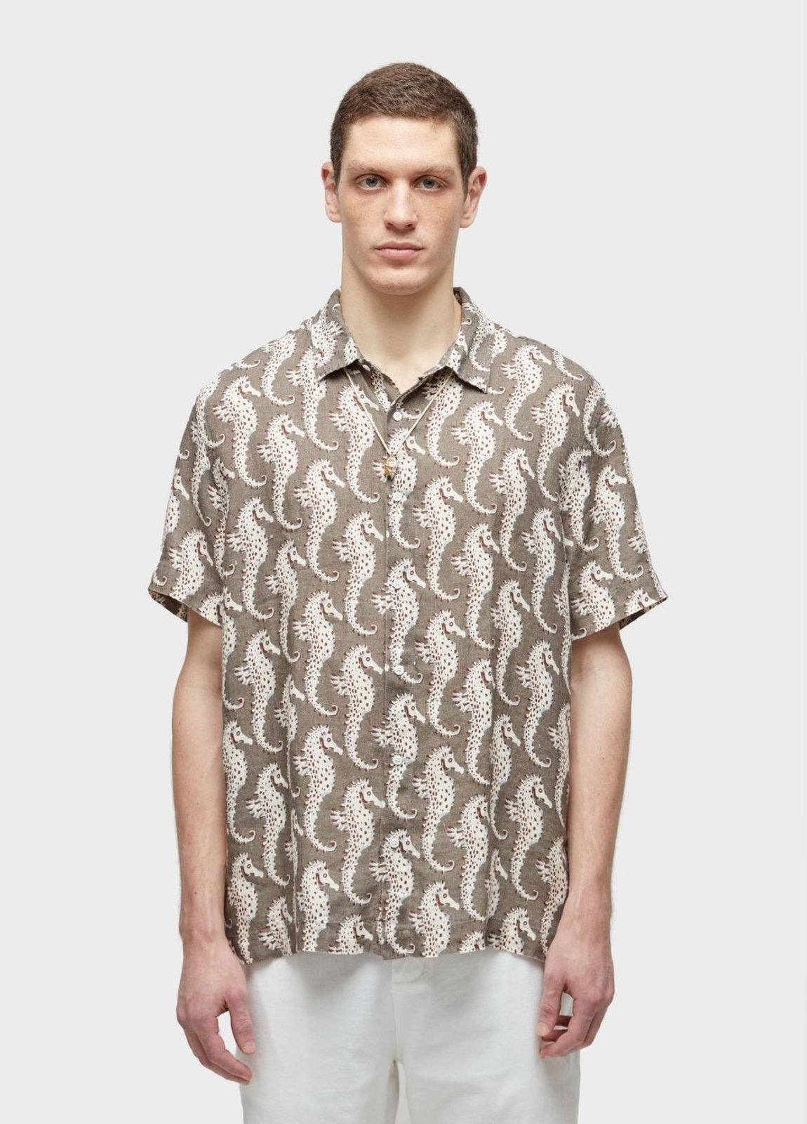 Imagem principal Camisa linen seahorse green mc Osklen verde green