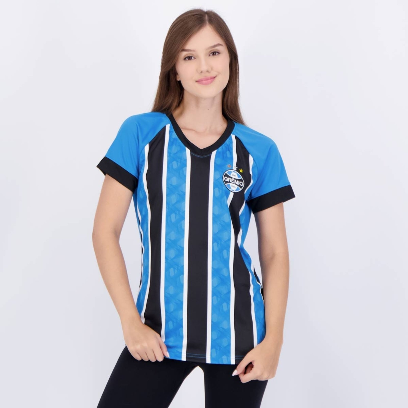 Imagem principal Camisa Grêmio Match Feminina Natural Cotton azul